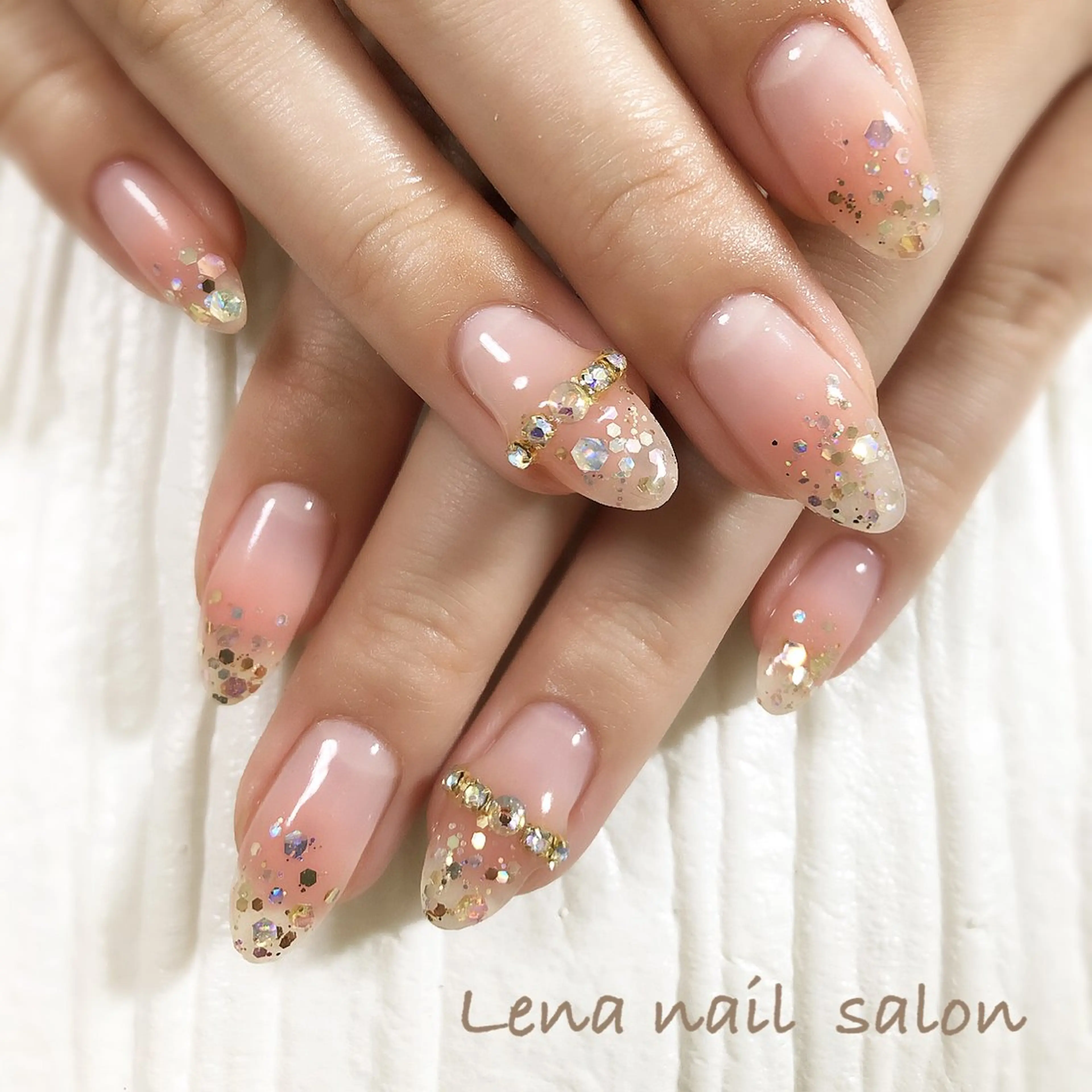 ネイル 自爪育成ネイルケア Lena  nailのネイルデザイン