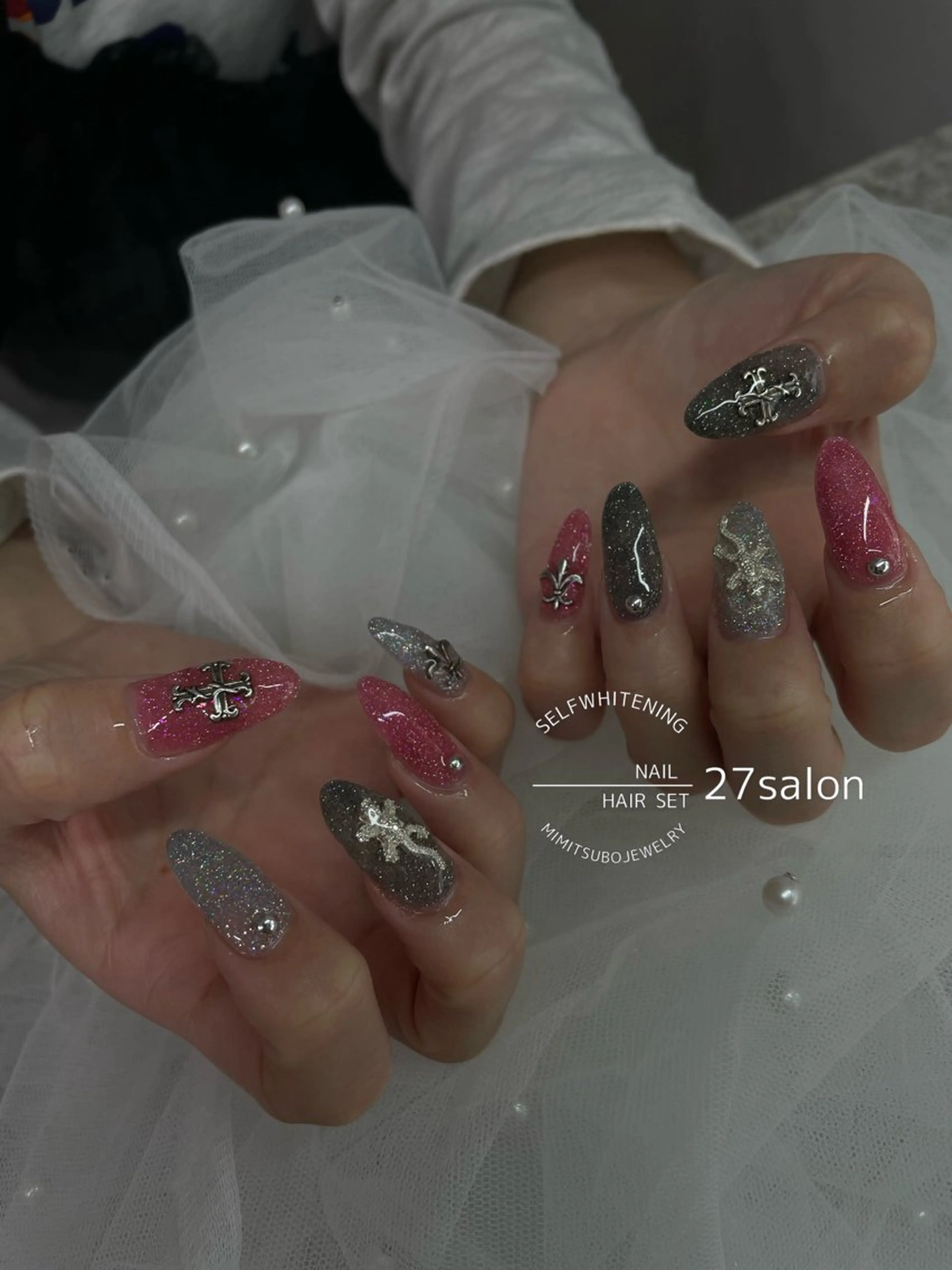 ネイル フラッシュネイル ハンドネイル 27salon yuinaのネイルデザイン