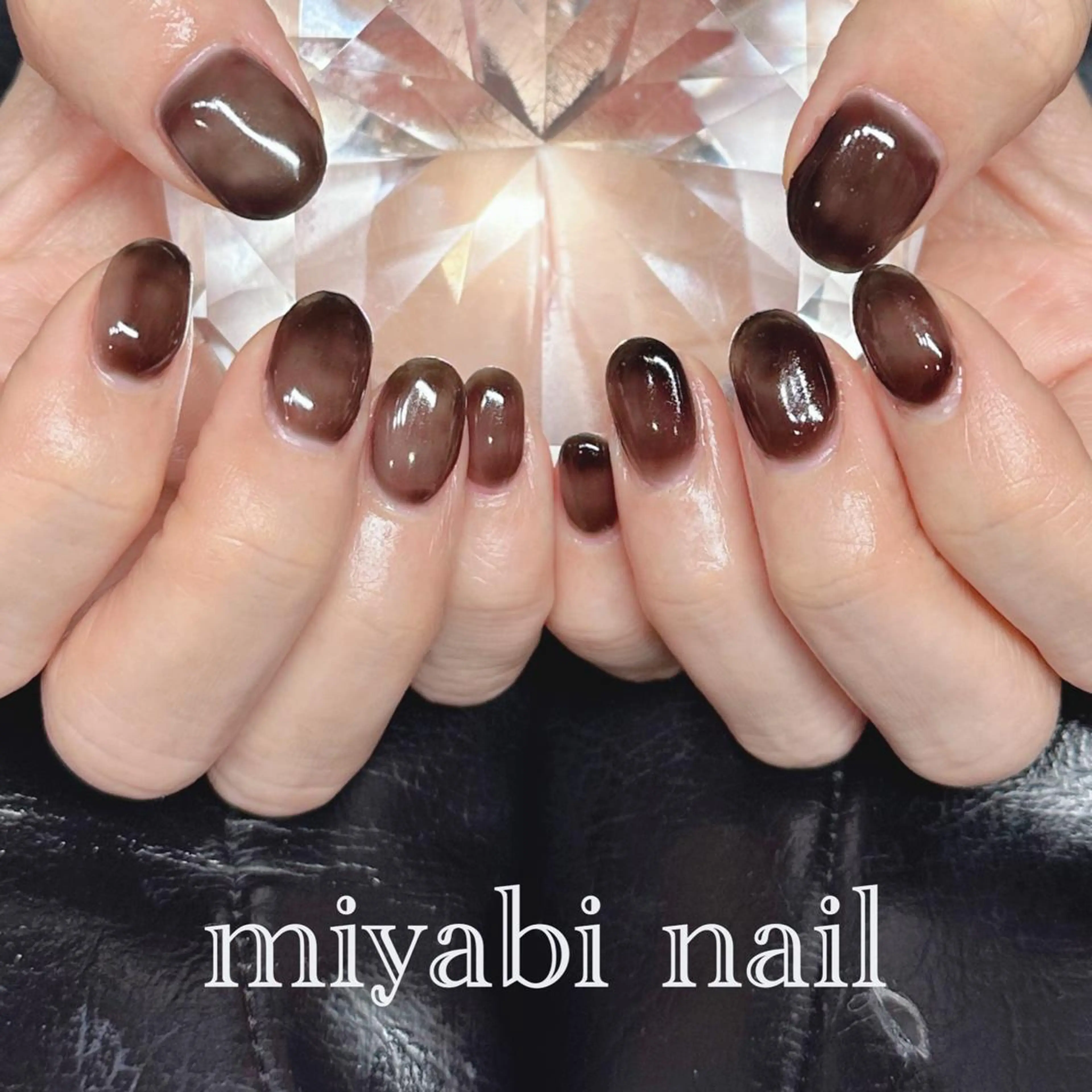 ネイル ジェルネイル ワンカラーネイル シンプルネイル 冬ネイル ハンドネイル miyabi nail 桂川駅近くのネイルデザイン