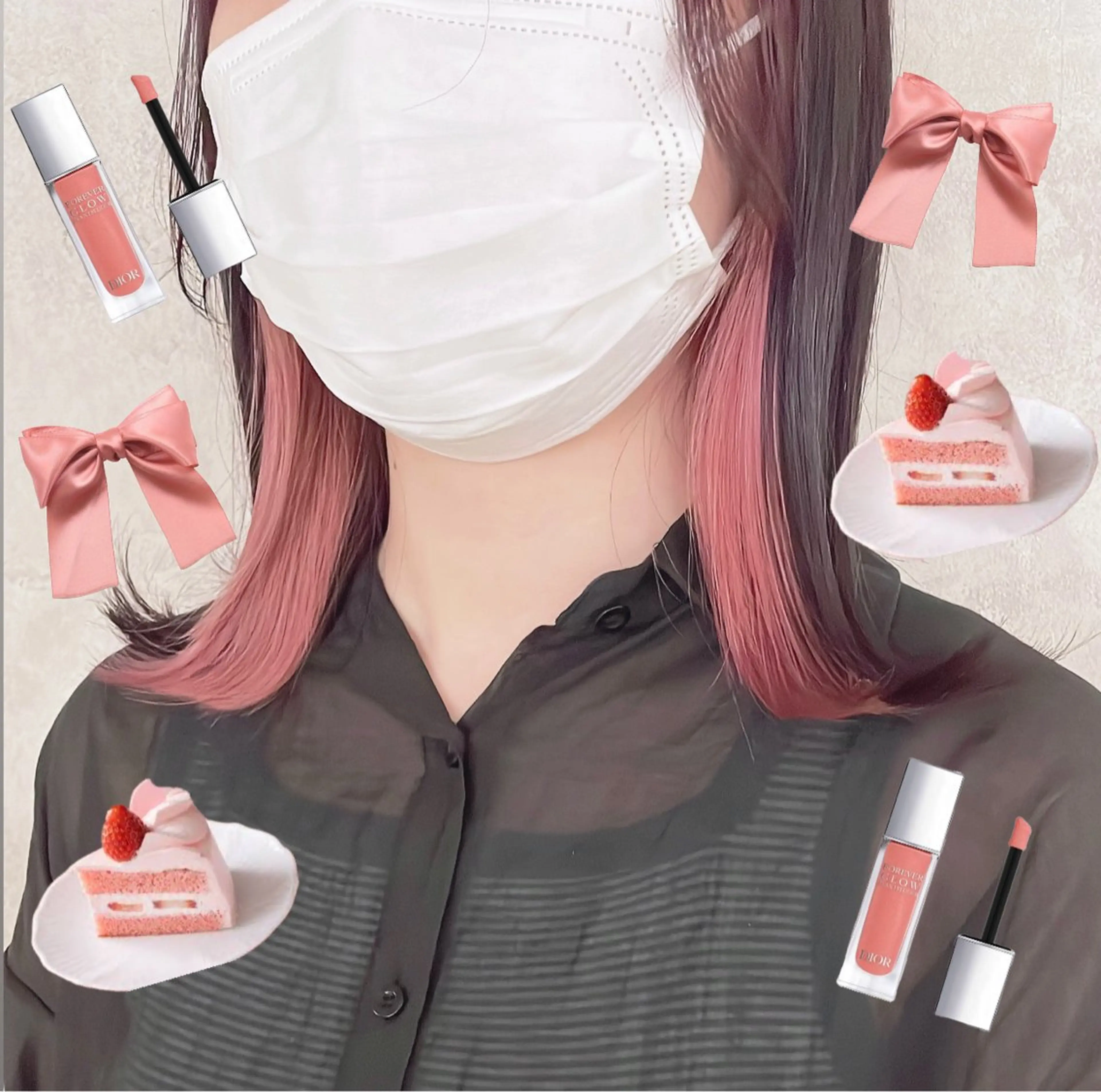 カラー ヘアカラー トリートメント 渋谷:インナーカラー ／🍒エリカ🍒のヘアスタイル