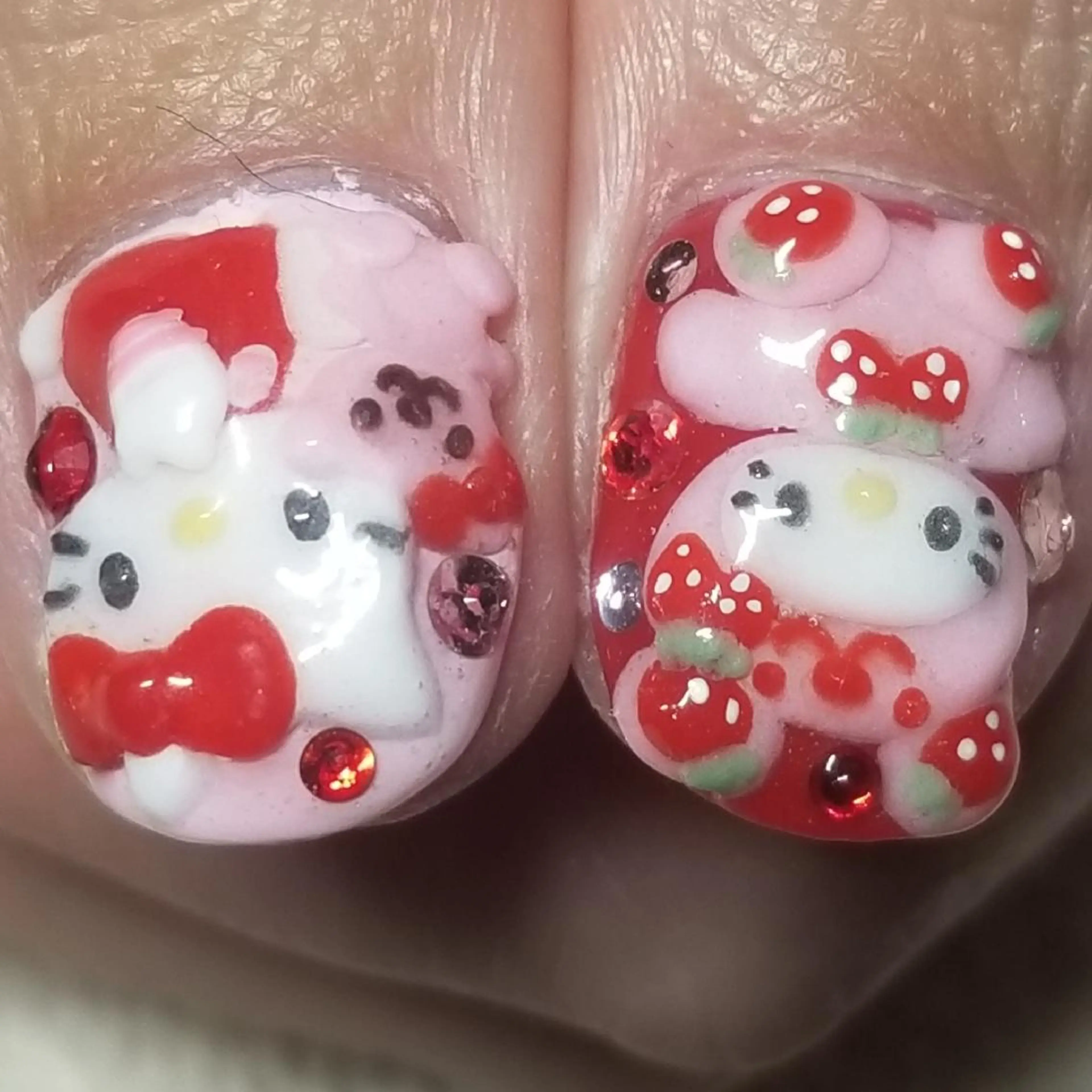 ネイル ピンク 赤色 ハンドネイル よしだ ひろきのネイルデザイン