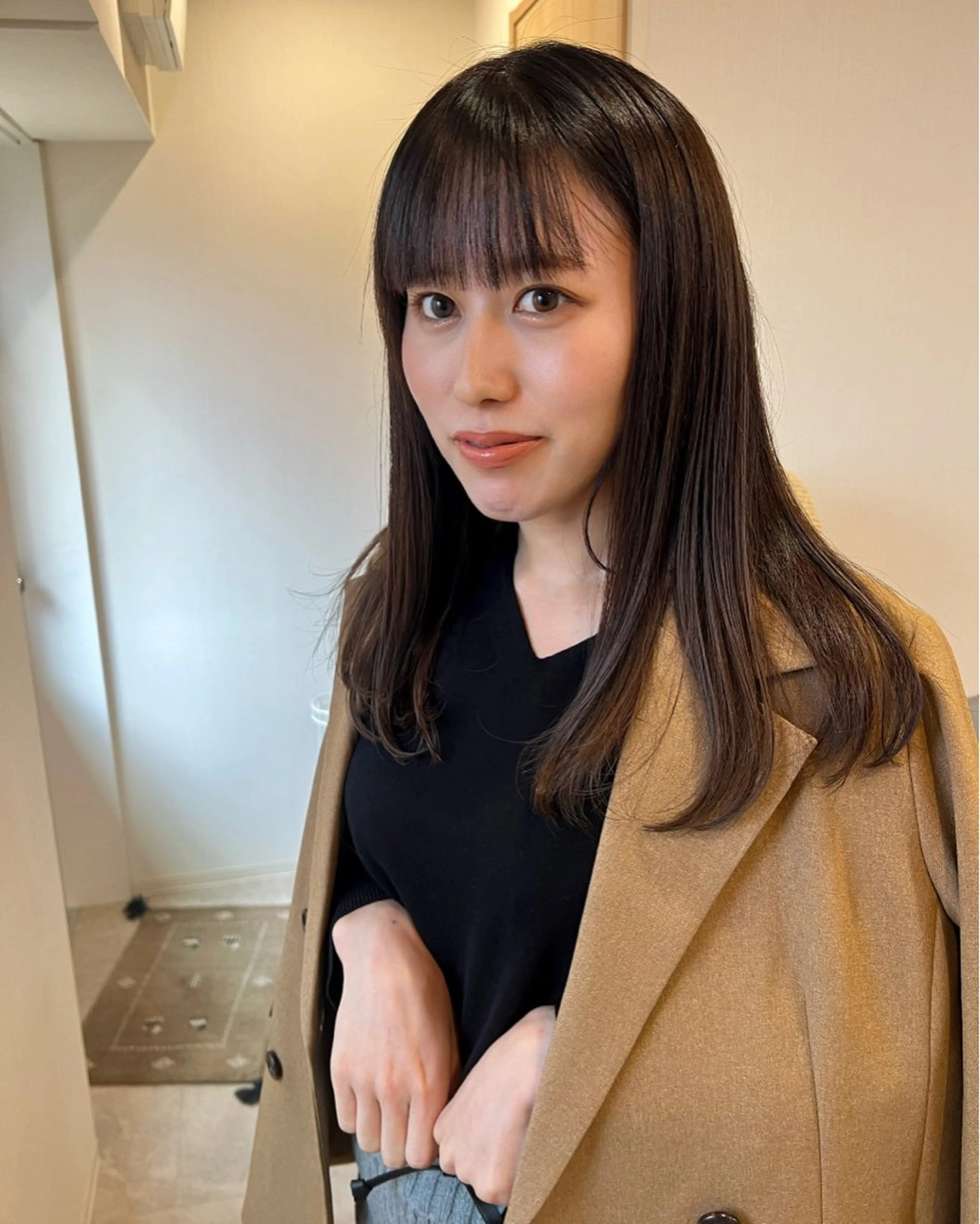 セミロング カラー カット ヘアカラー トリートメント トレンドと似合わせ/ マンツーマン/西上楓のヘアスタイル