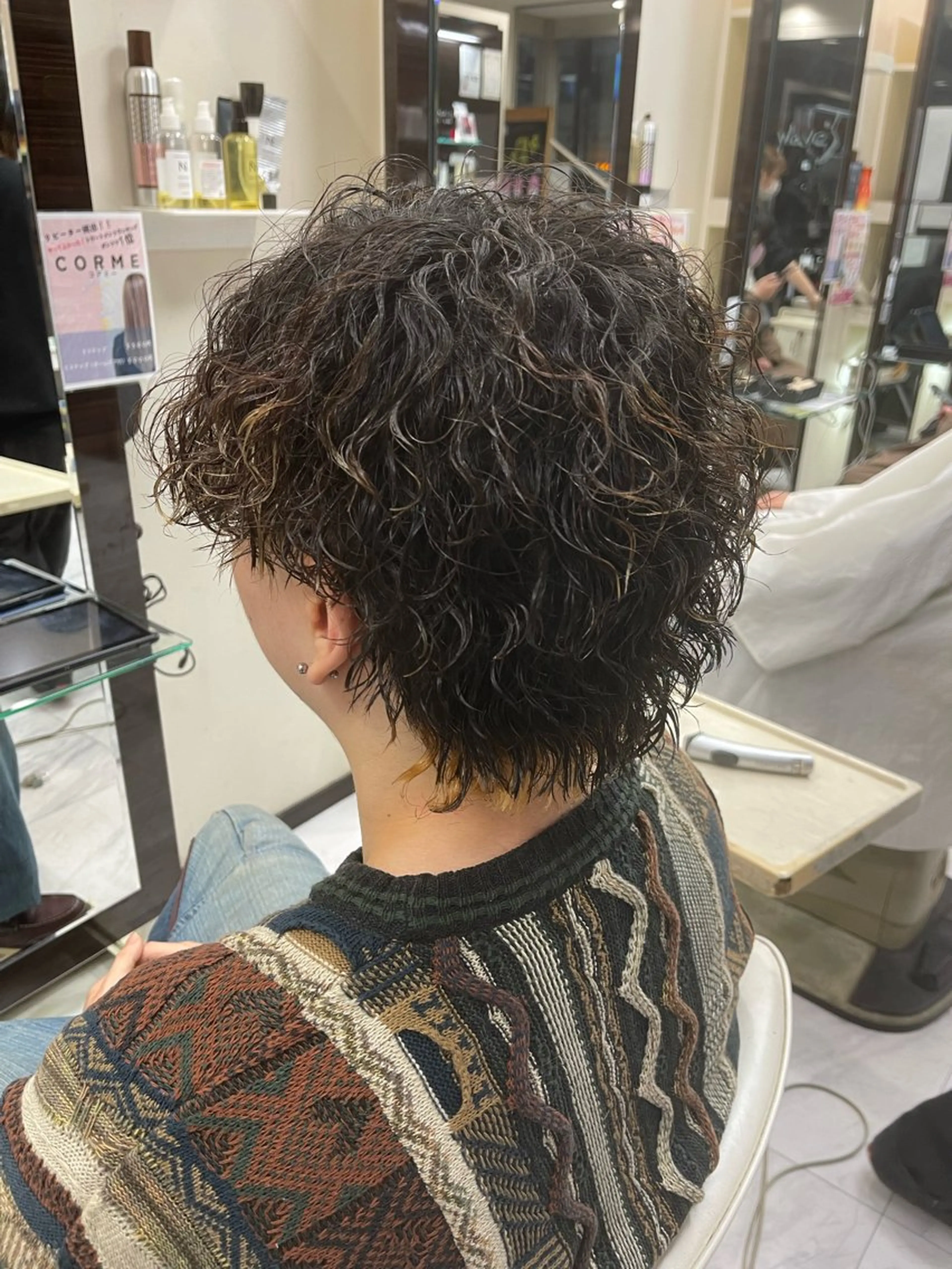 ショート パーマ メンズ メンズパーマ ツイストスパイラルパーマ スパイラルパーマ カット パーマ トリートメント 🌻メンズカット 落合諒🌻のヘアスタイル