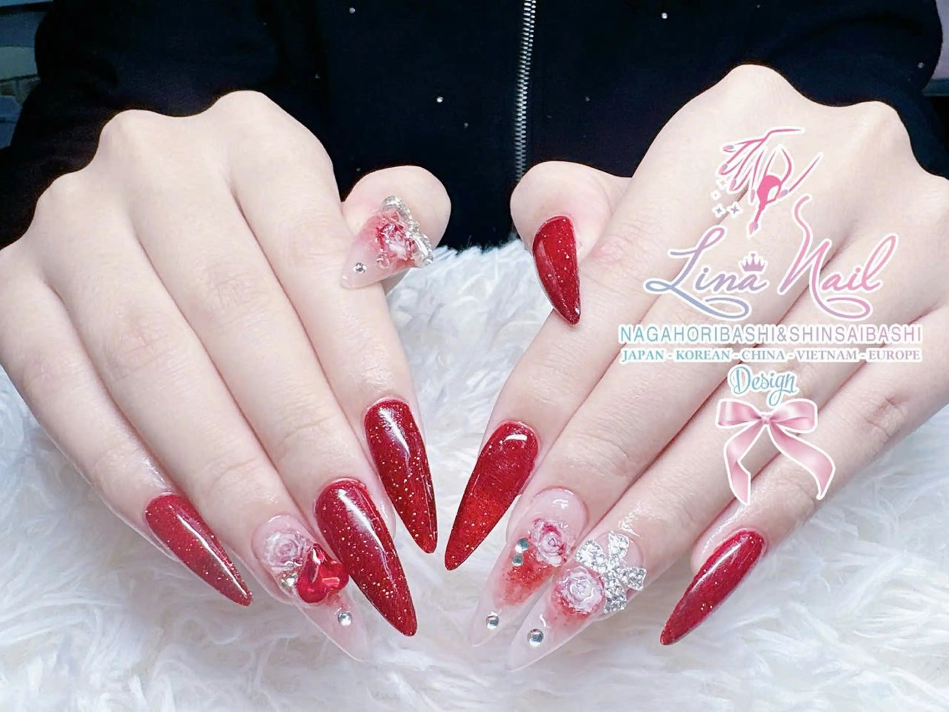 ネイル チークネイル 桜ネイル フラッシュネイル フットネイル ジェルネイル ハンドネイル 79LINA NAIL 心斎橋店所属・リナネイル アメ村心斎橋店のネイルデザイン