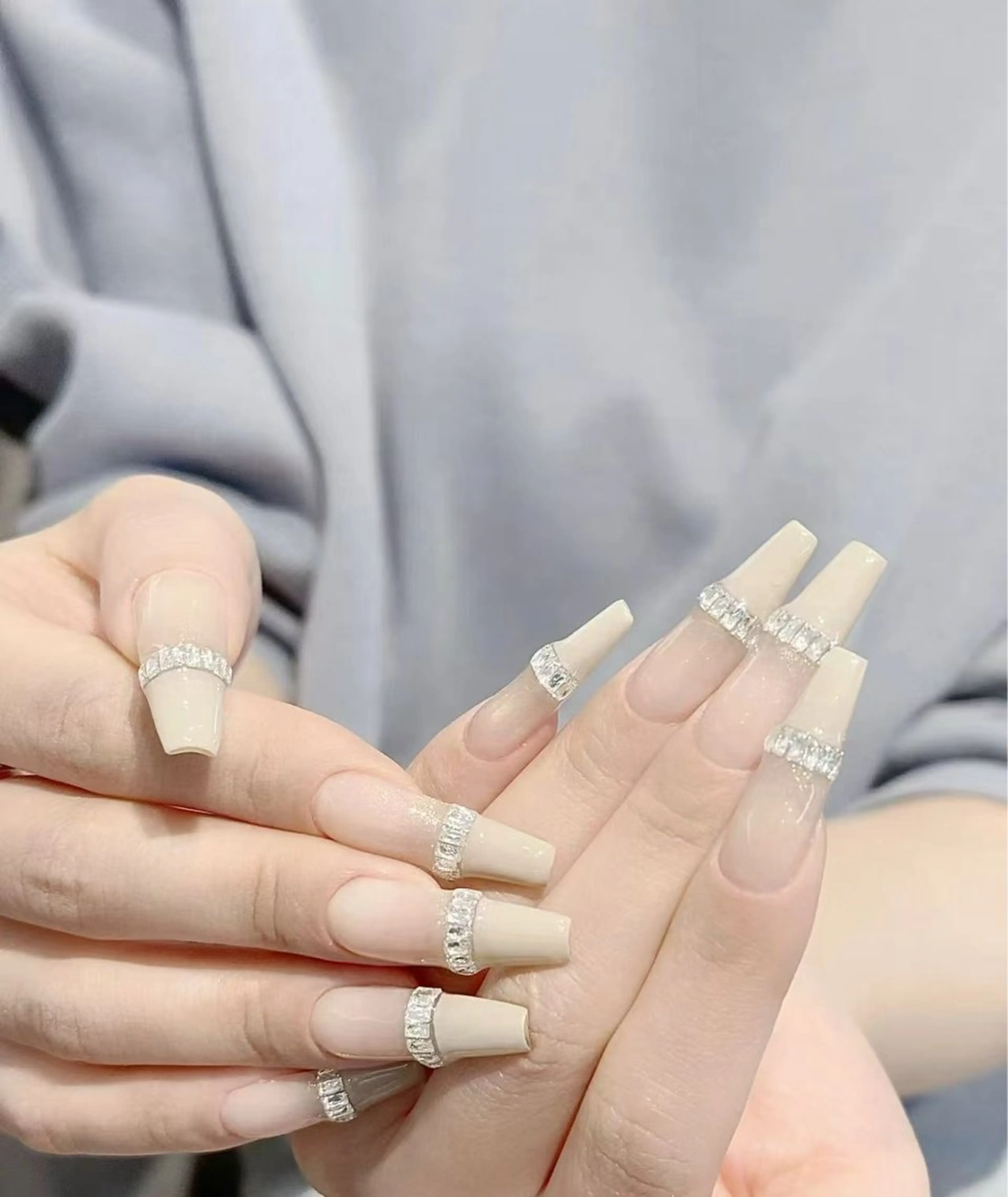 ネイル フラワーネイル フレンチネイル ジェルネイル ガラスフレンチ ハート ハンドネイル BabyYouMi nailのネイルデザイン