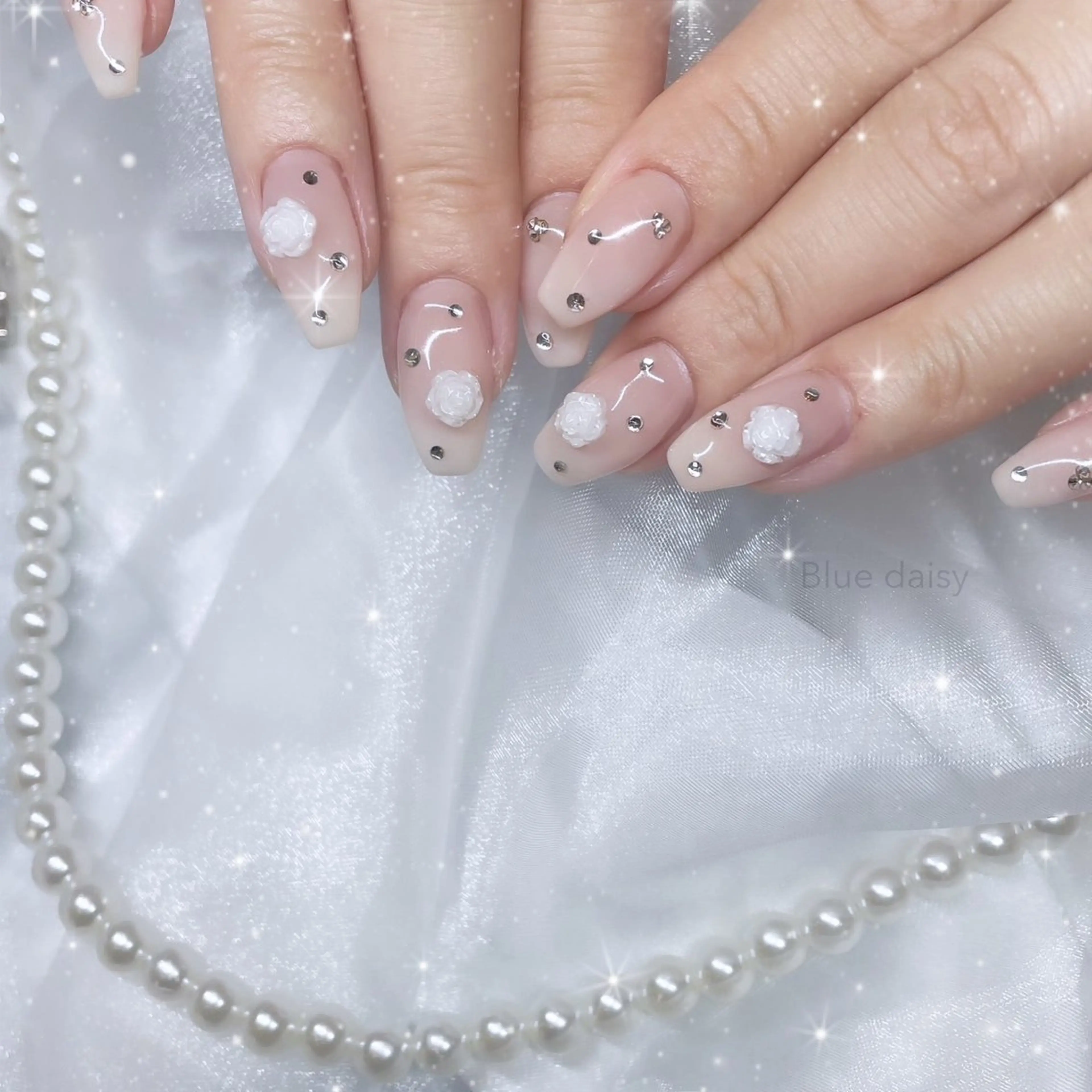 ネイル ハンドネイル Blue daisy 栄本店のネイルデザイン