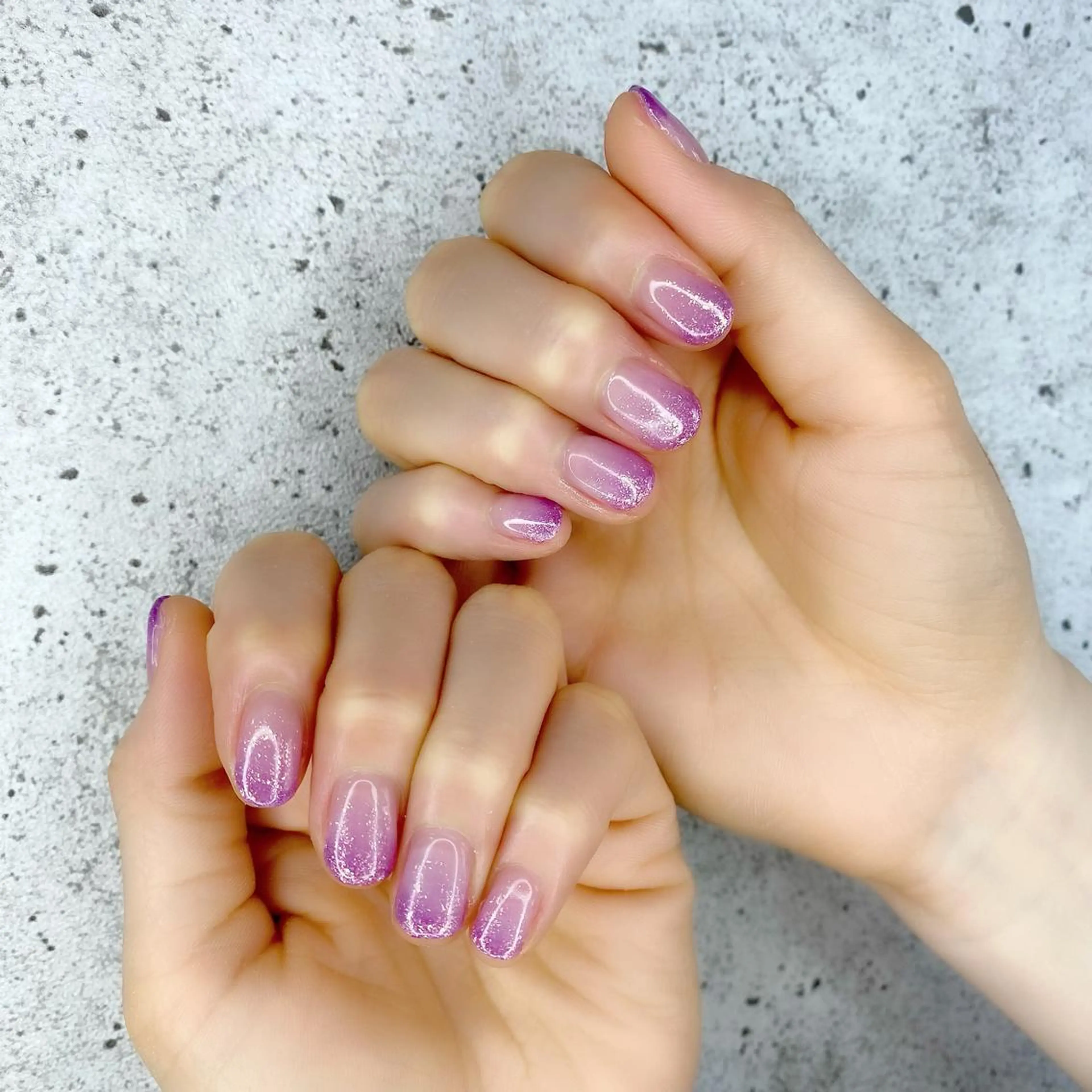 ショート カラー パーマ ヘアアレンジ メンズ キッズ ネイル マツエク・マツパ グラデーションカラー パープルカラー グラデーション ラメ(グリッター) ラメグラデーション Salon Ｋのネイルデザイン