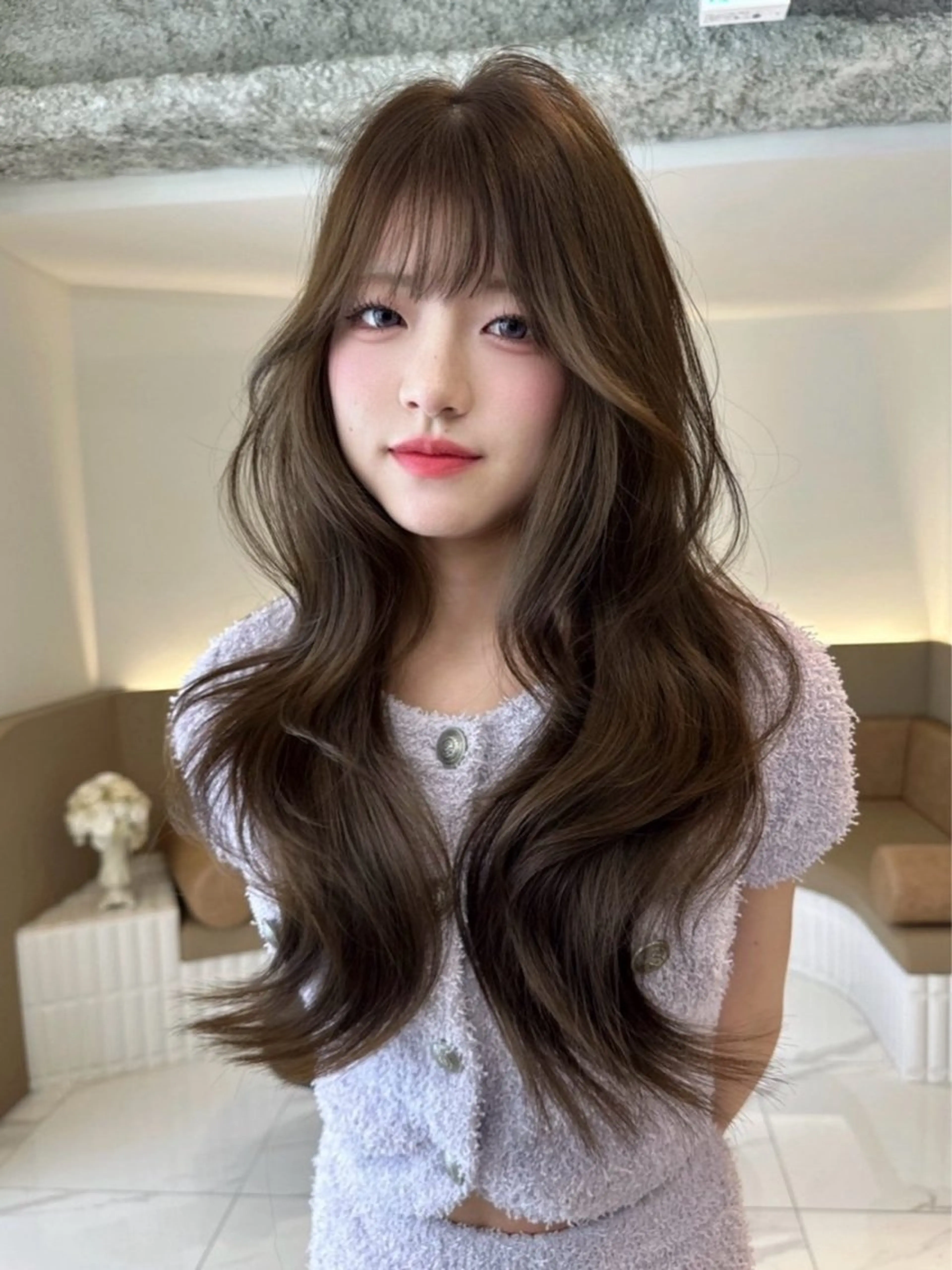 ロング カット ヘアカラー トリートメント ブリーチなし 透明感カラー/松沢のヘアスタイル