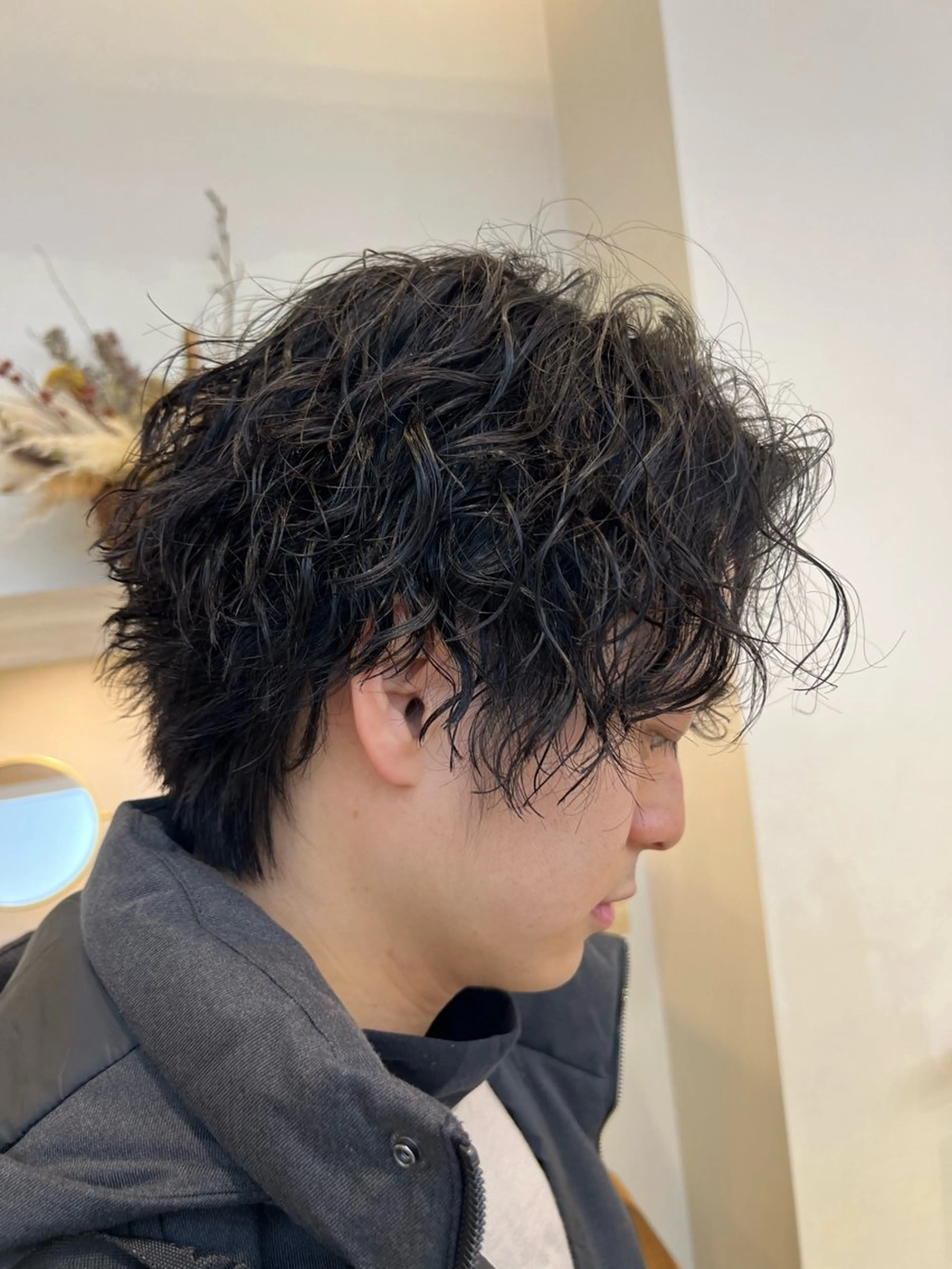 ミディアム ケンシロウ メンズパーマ特化⭕️のヘアスタイル