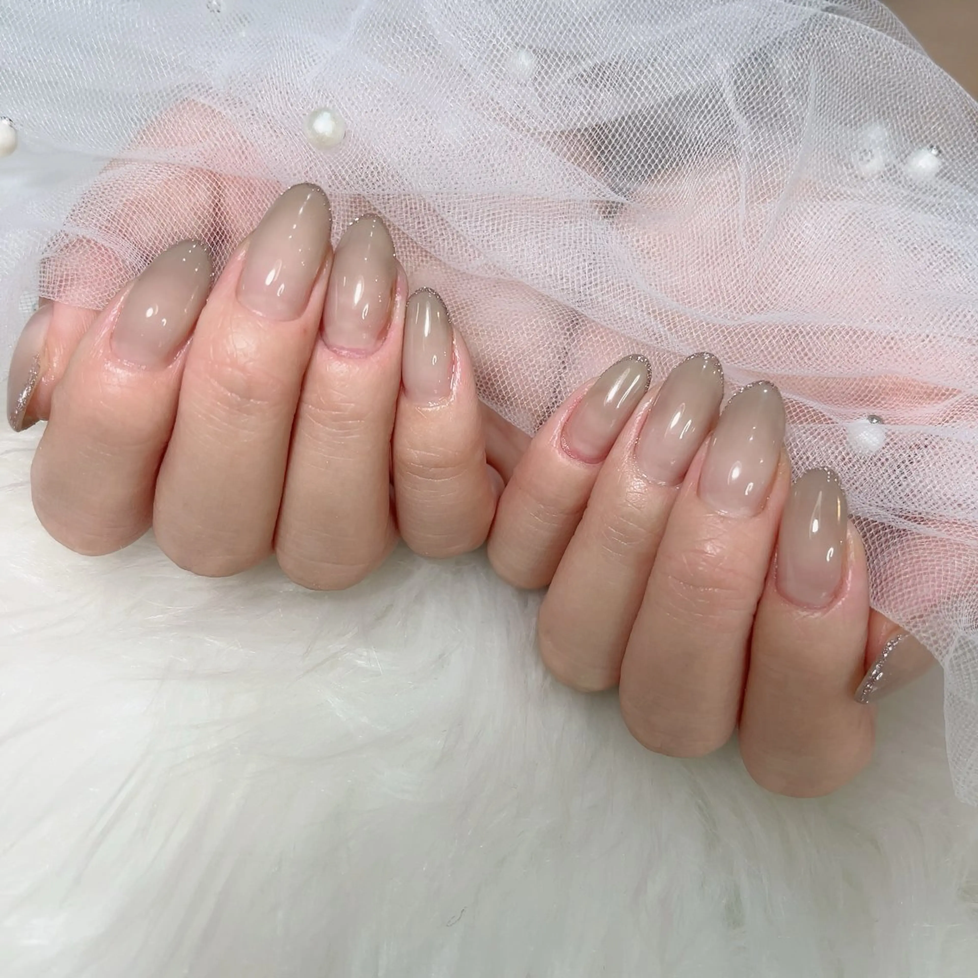 ネイル ラメ(グリッター) ハンドネイル Mellow Nailのネイルデザイン