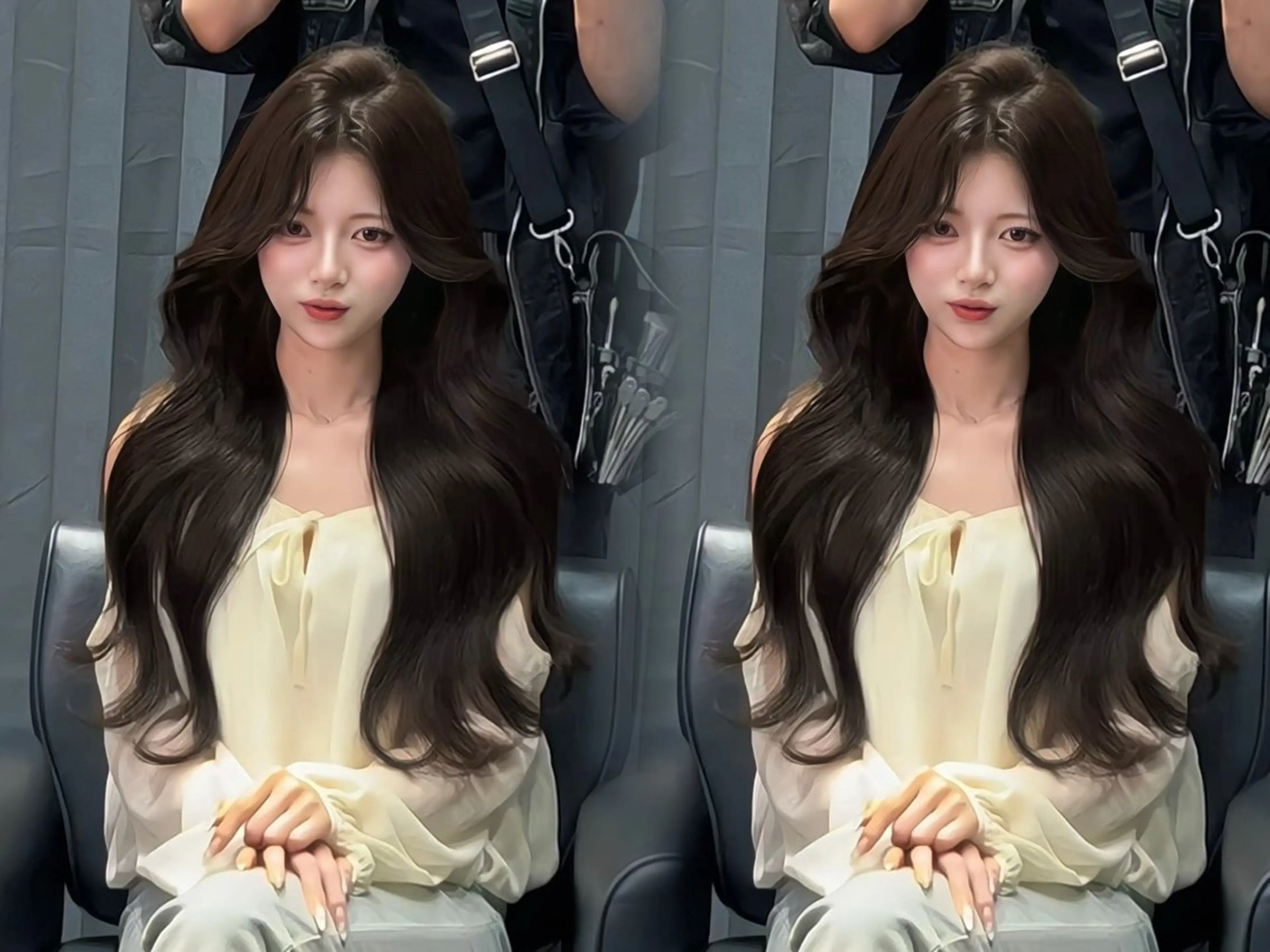 ロング カラー カット ヘアカラー トリートメント ワンホン×韓国/ 髪質改善/itaruのヘアスタイル