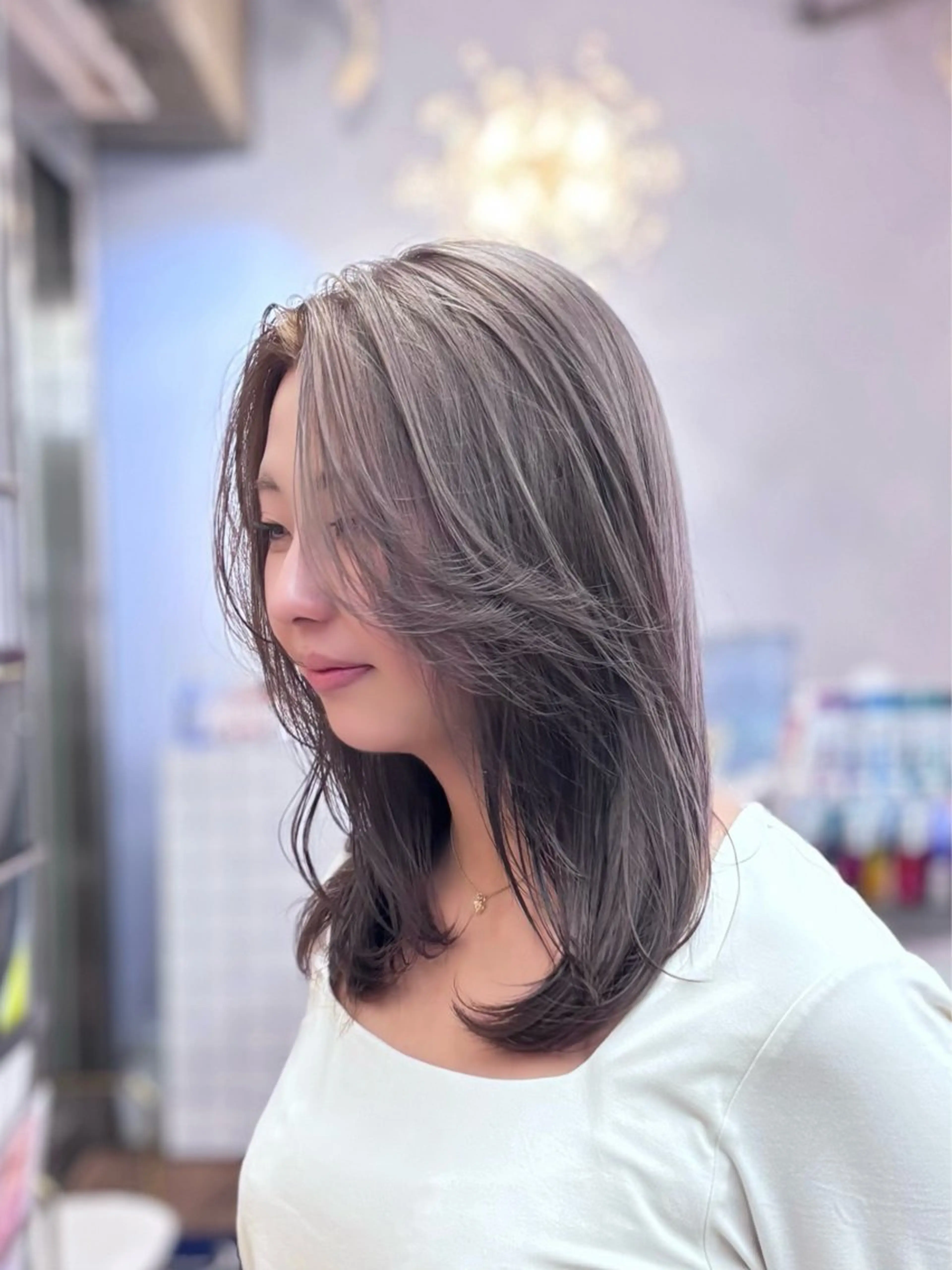 ミディアム カラー ベージュカラー ブリーチ ケアブリーチ 透明感カラー ダブルカラー ヘアカラー ブリーチ/ブロンド 🕊️/カズヤのヘアスタイル