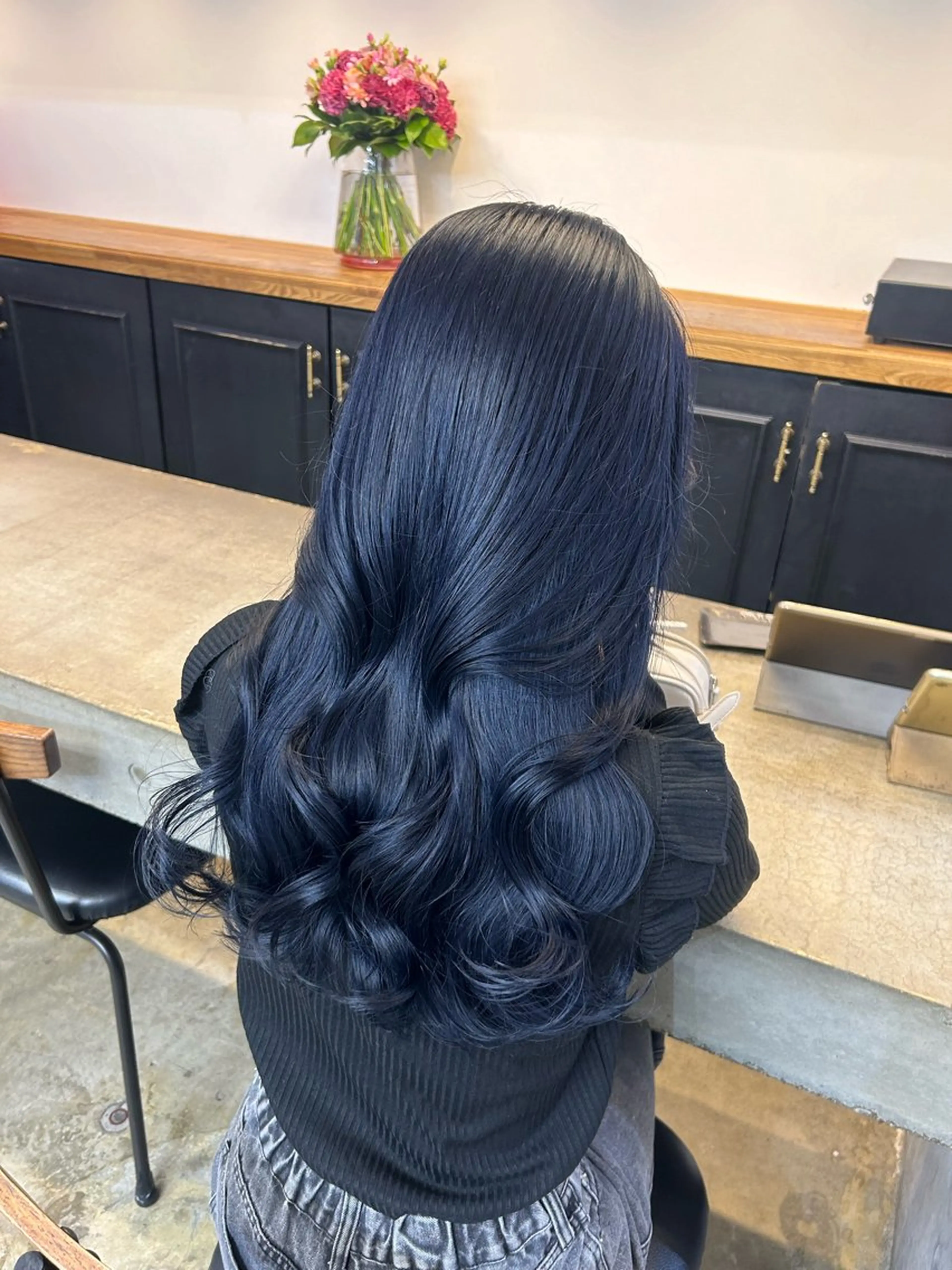 ロング カラー カット ヘアカラー トリートメント 🌷ラベンダーピンク 顔まわり🌷ねいろのヘアスタイル