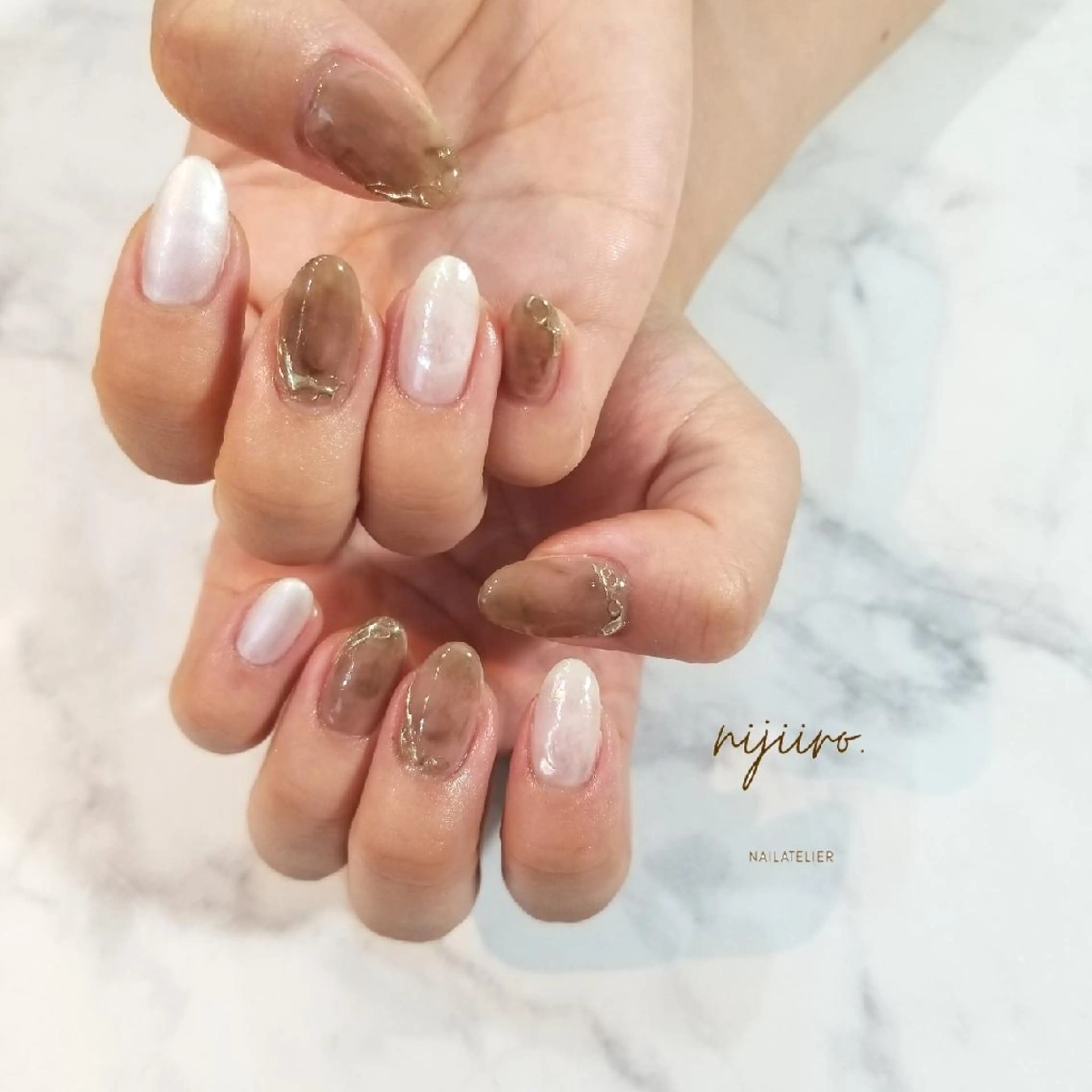 ネイル ニュアンスネイル ハンドネイル nijiiro🌈 サトウのネイルデザイン