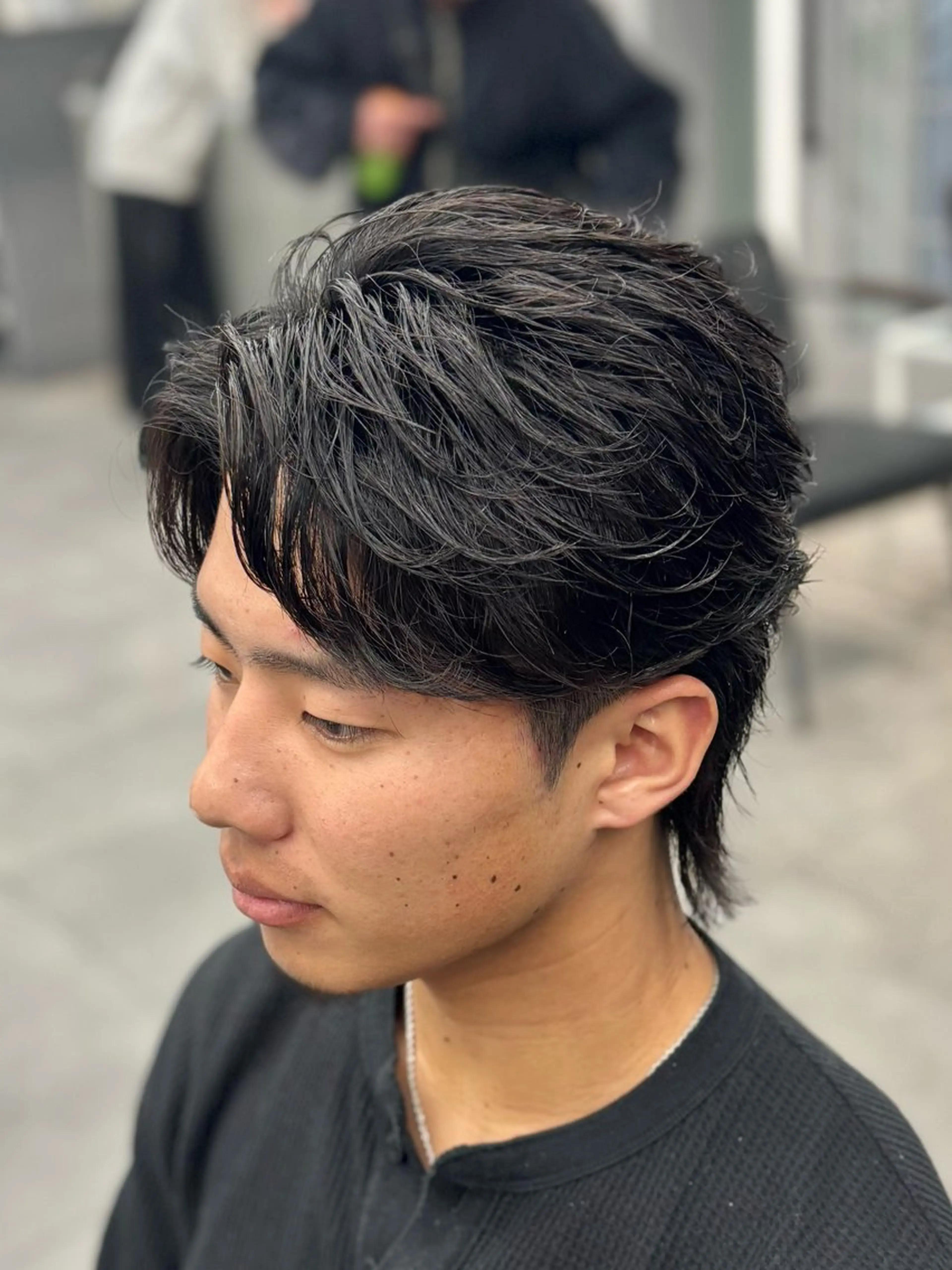 パーマ メンズ メンズウルフカット ウルフカット カット パーマ 【ØVARL】🦁 メンズパーマ/レオのヘアスタイル