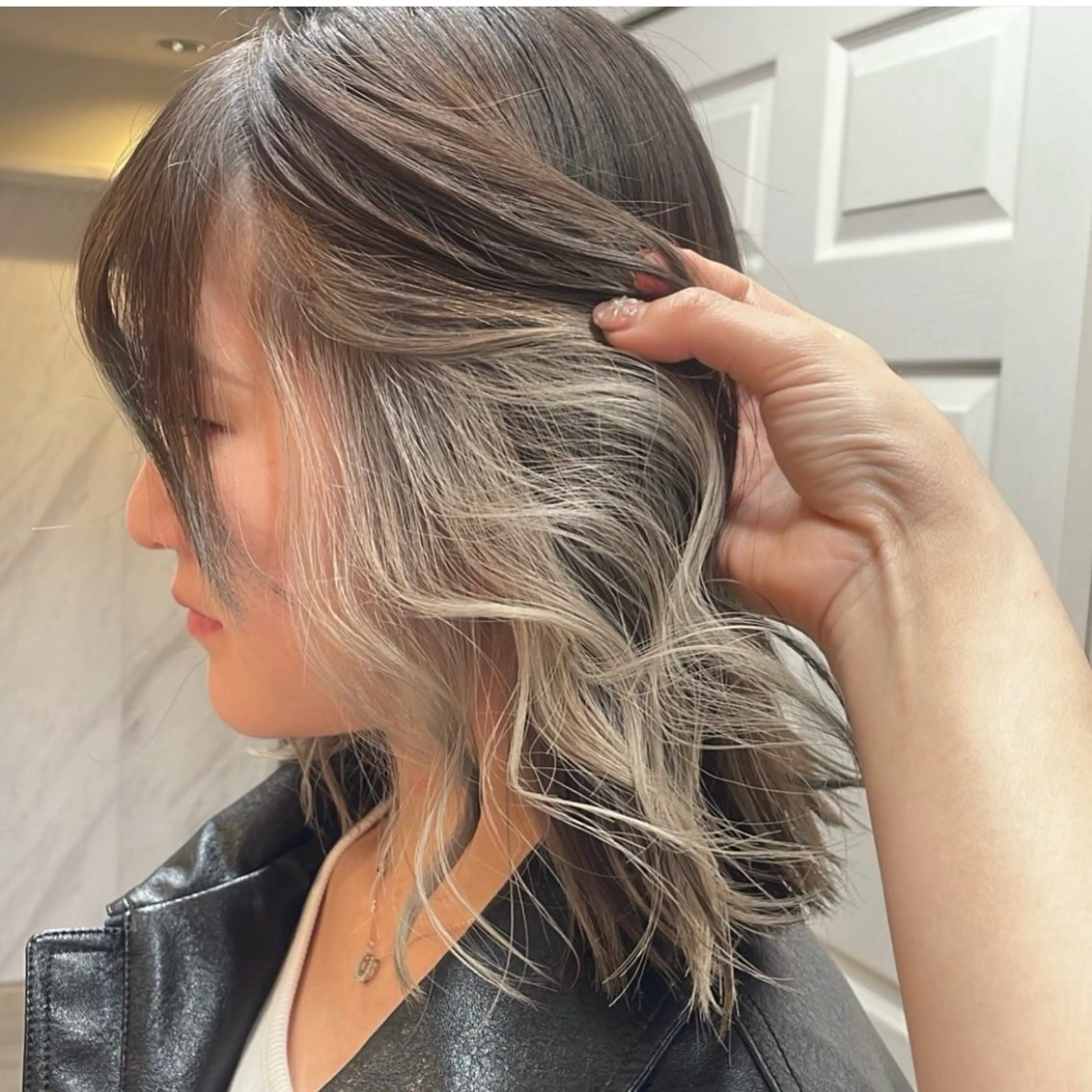 セミロング カラー ブリーチ 似合わせカラー×髪質 改善伏見/RIONAのヘアスタイル