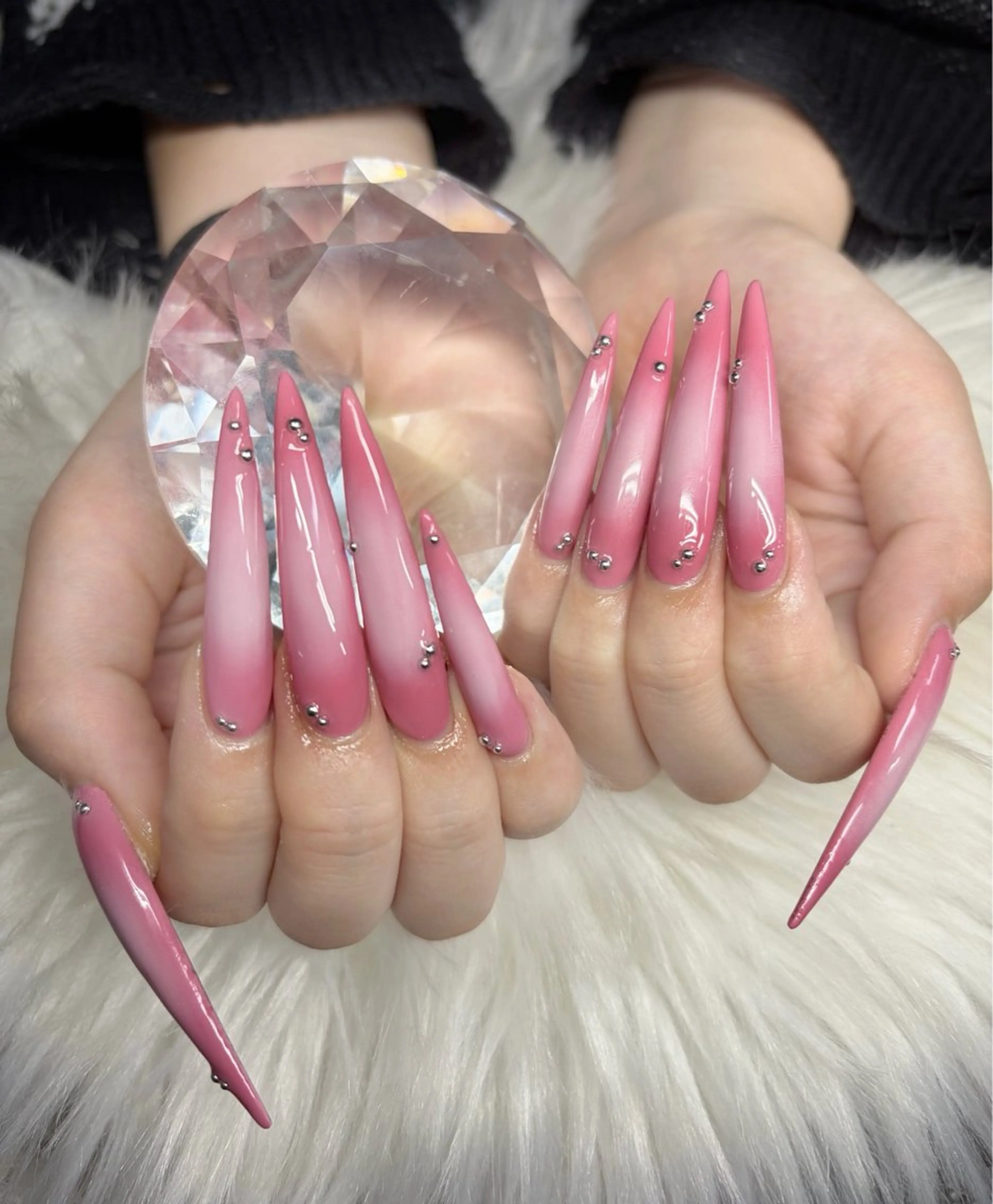 ネイル アートネイル オーロラネイル チークネイル 長さ出し フットネイル ハンドネイル Smile nails92のネイルデザイン