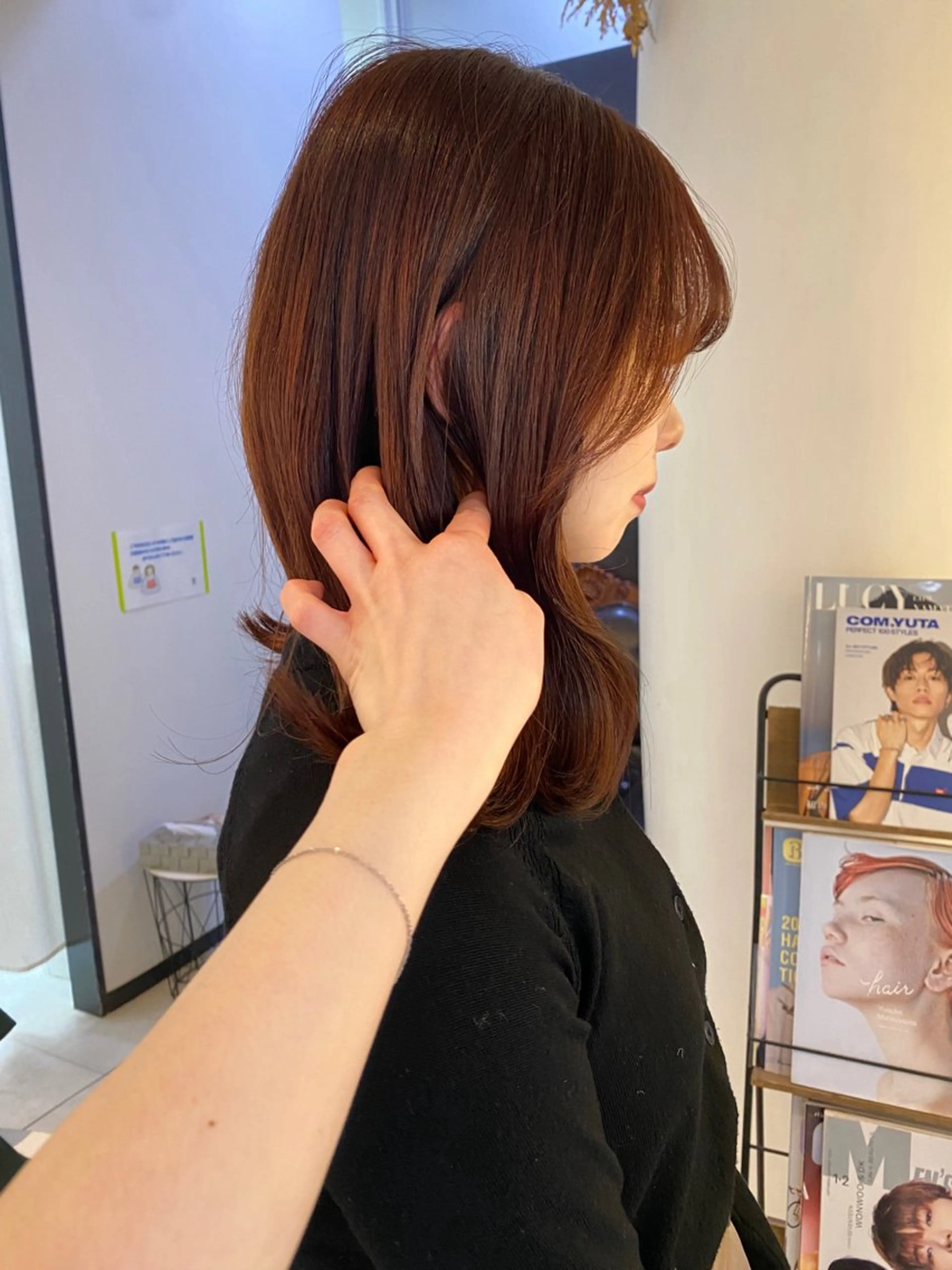 ミディアム カラー ブラウンカラー カット ヘアカラー トリートメント mai / linoah˚✧のヘアスタイル