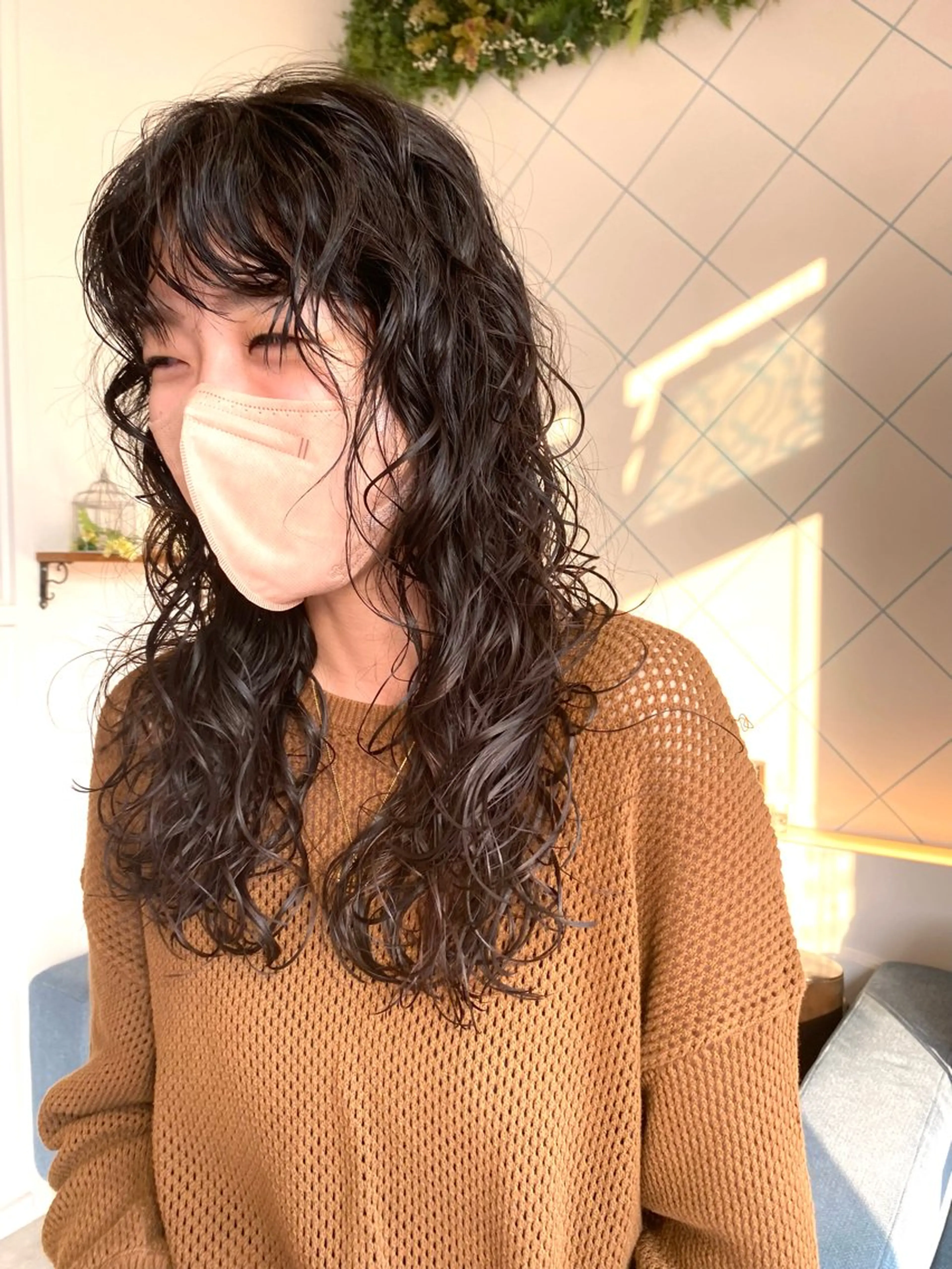 ロング パーマ カット パーマ AngeBay.NaHa所属・饒平名 知也のヘアスタイル