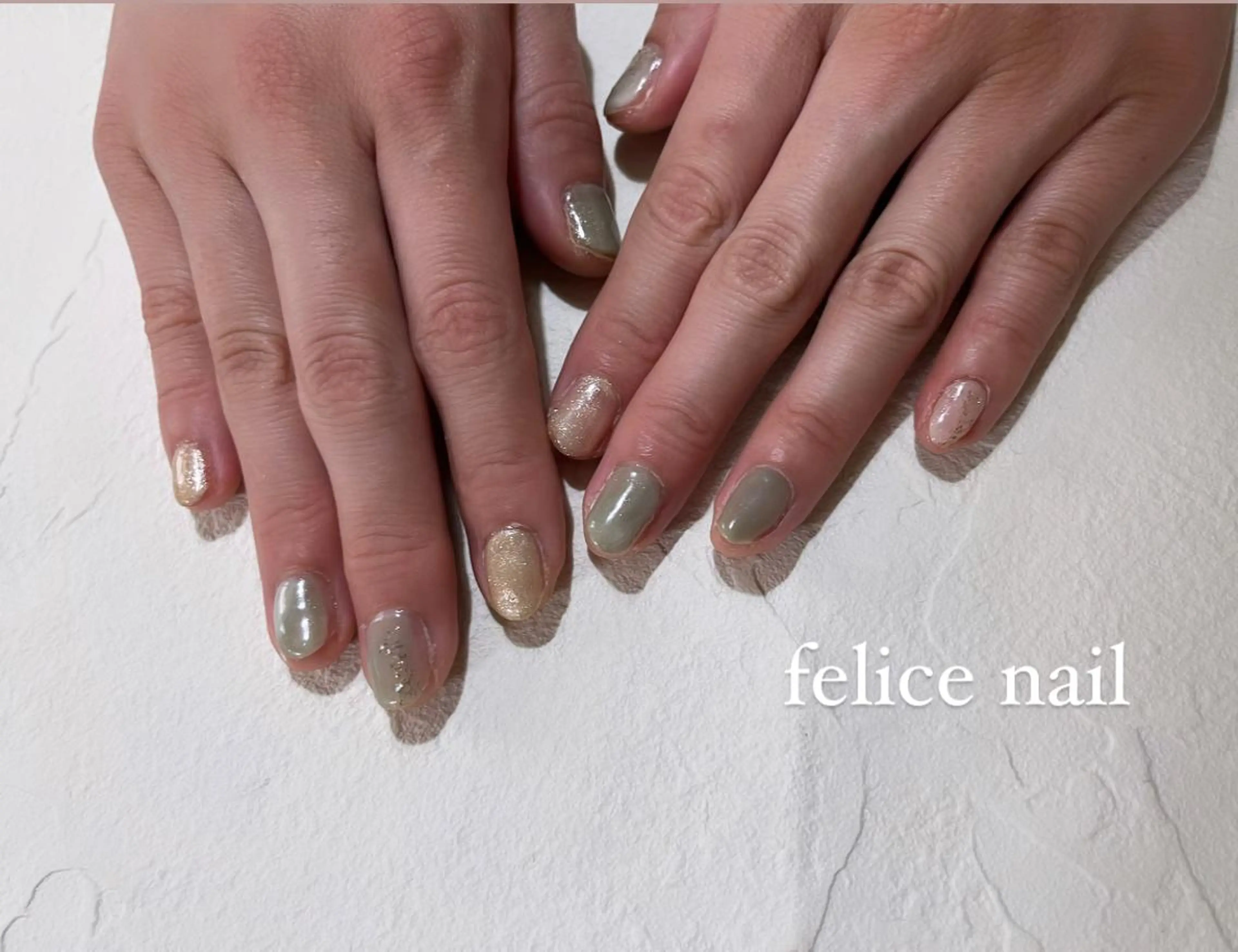 ネイル グリーン felice nailのネイルデザイン
