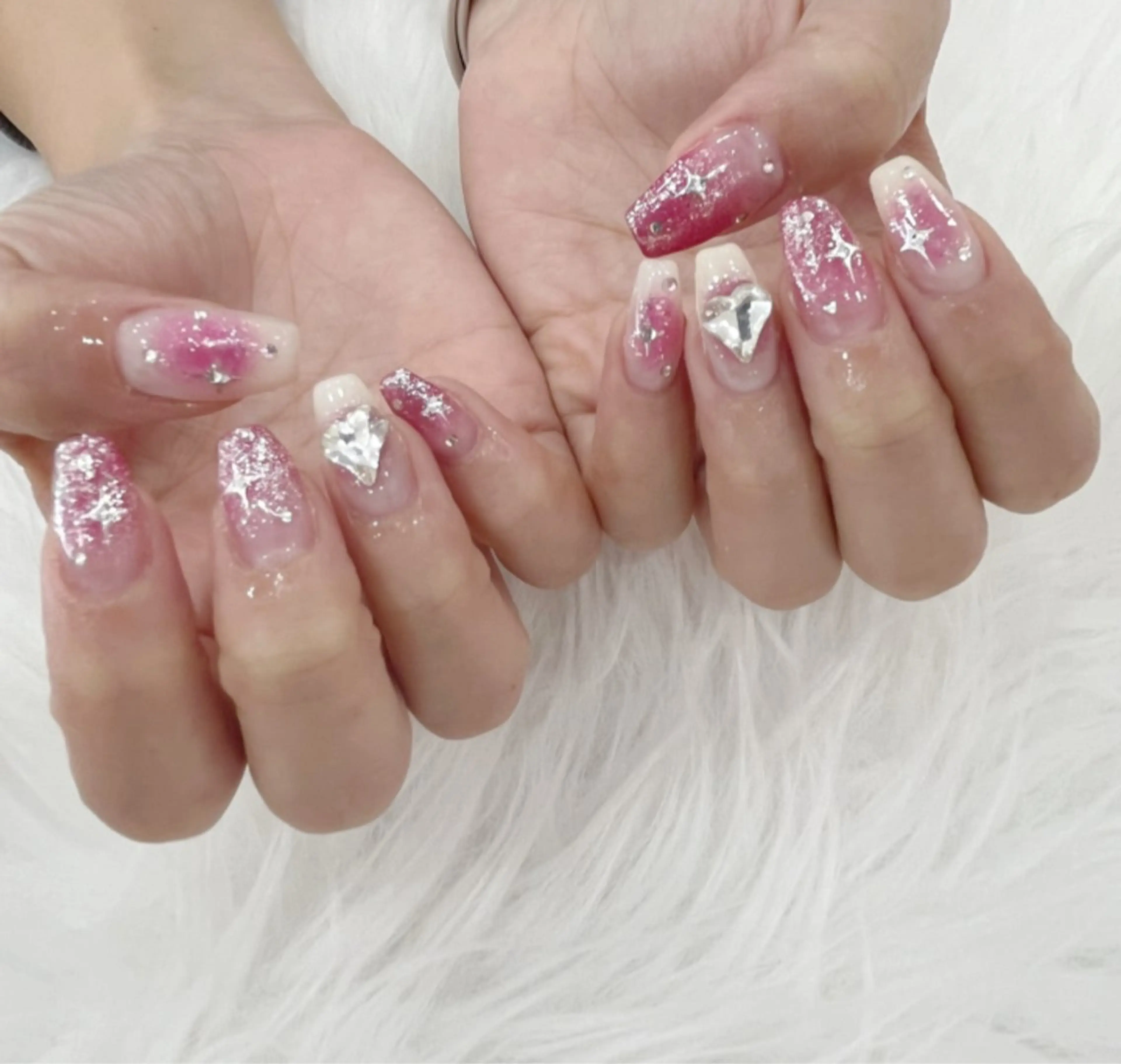 ネイル 長さ出し フットネイル ジェルネイル 韓国ネイル マグネットネイル #Amin nail salonのネイルデザイン