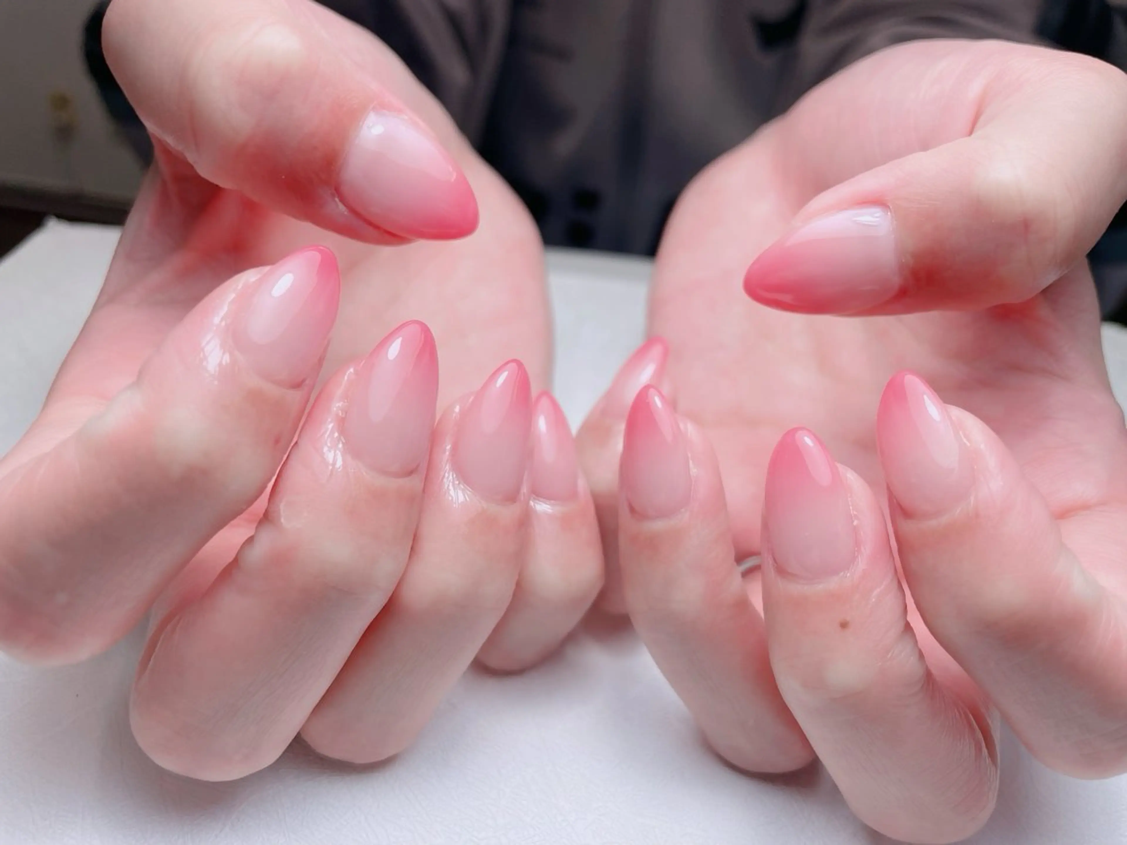 ネイル 長さ出し フットネイル フレンチネイル ジェルネイル ガラスフレンチ 中野駅から2分 MEO NAILのネイルデザイン