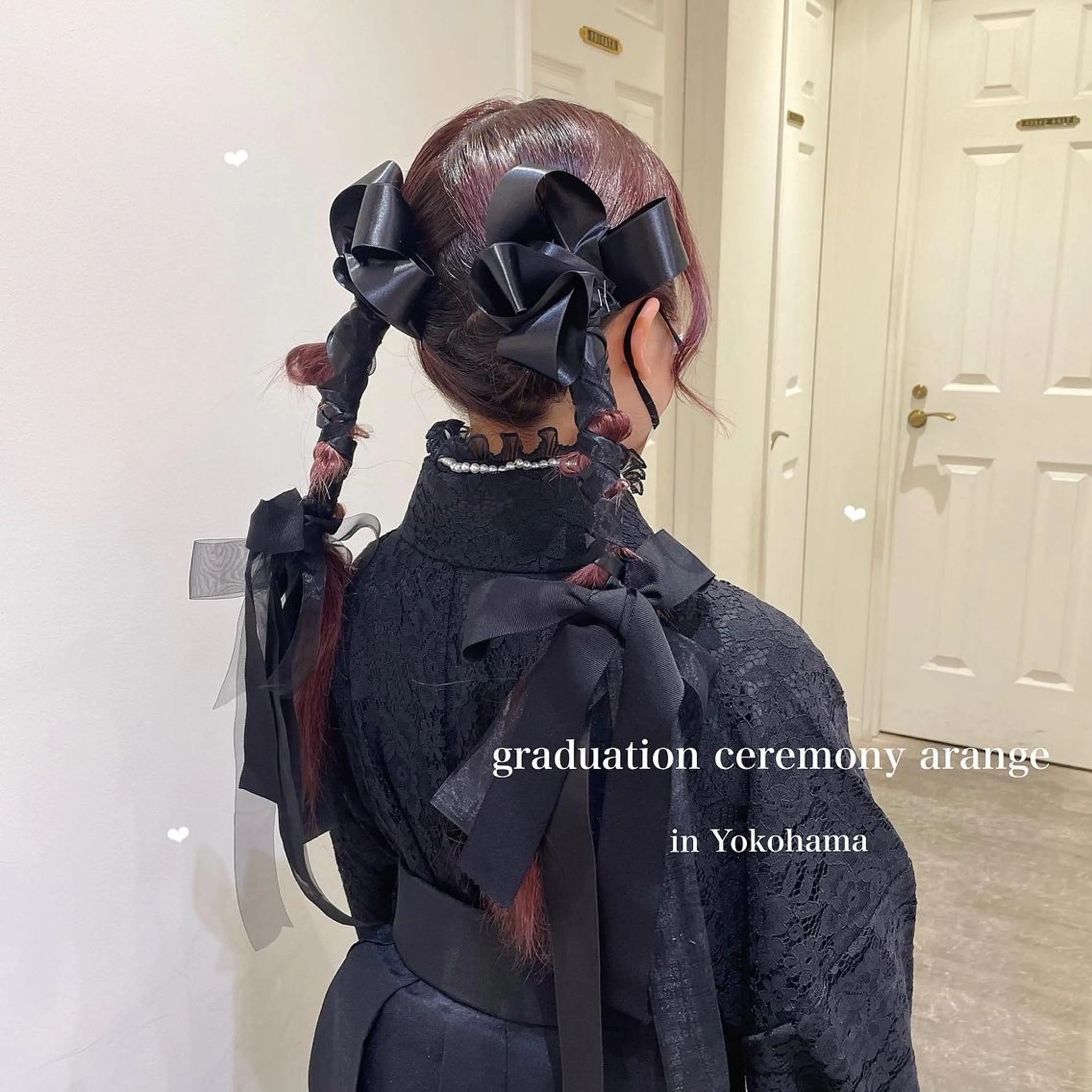 ロング ヘアアレンジ ツインテール 卒業式のヘアスタイル エクステ/ハイトーン 🐏☁️miminaのヘアスタイル