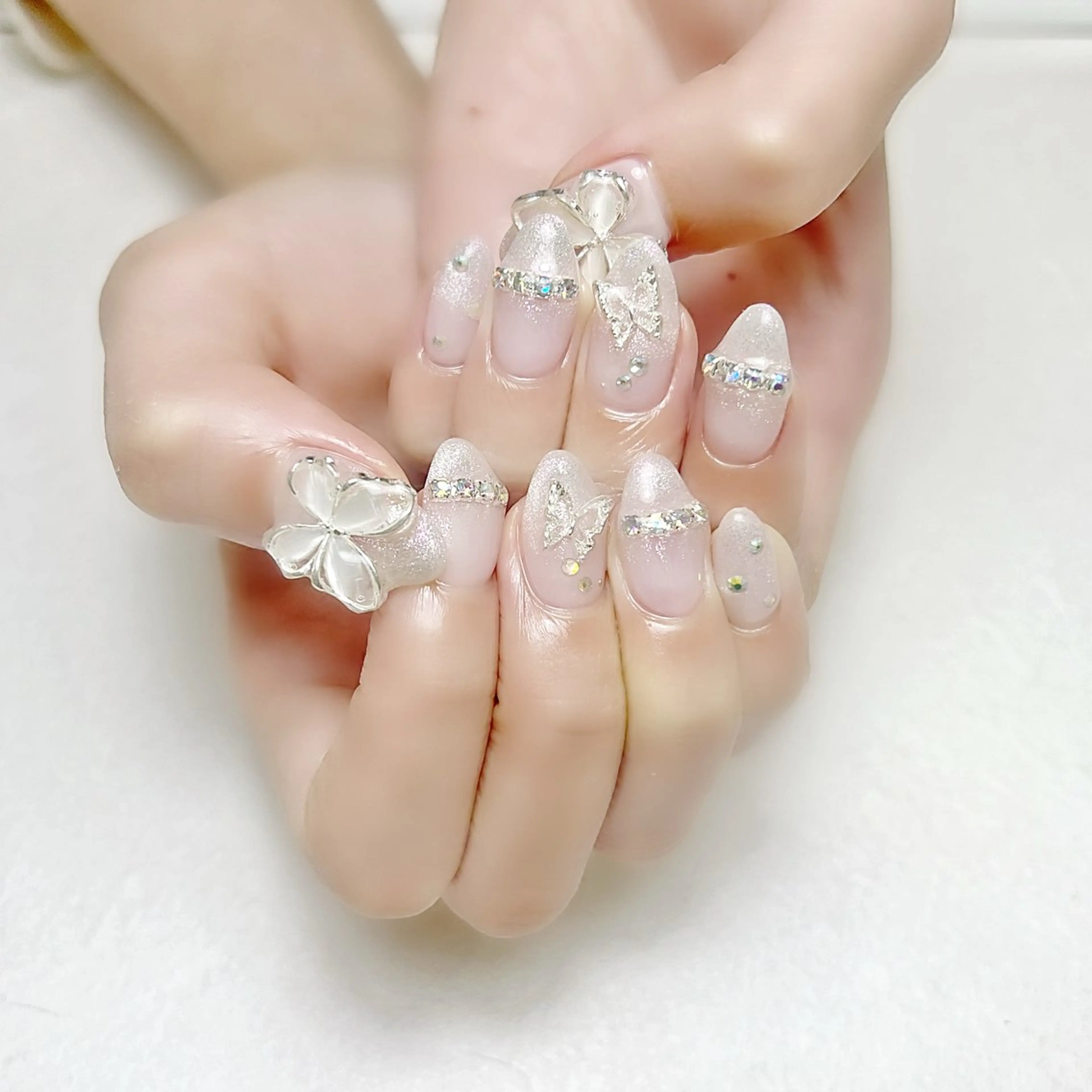 ネイル マグネットネイル ピンク ワンホンネイル rouse nail RISATOのネイルデザイン