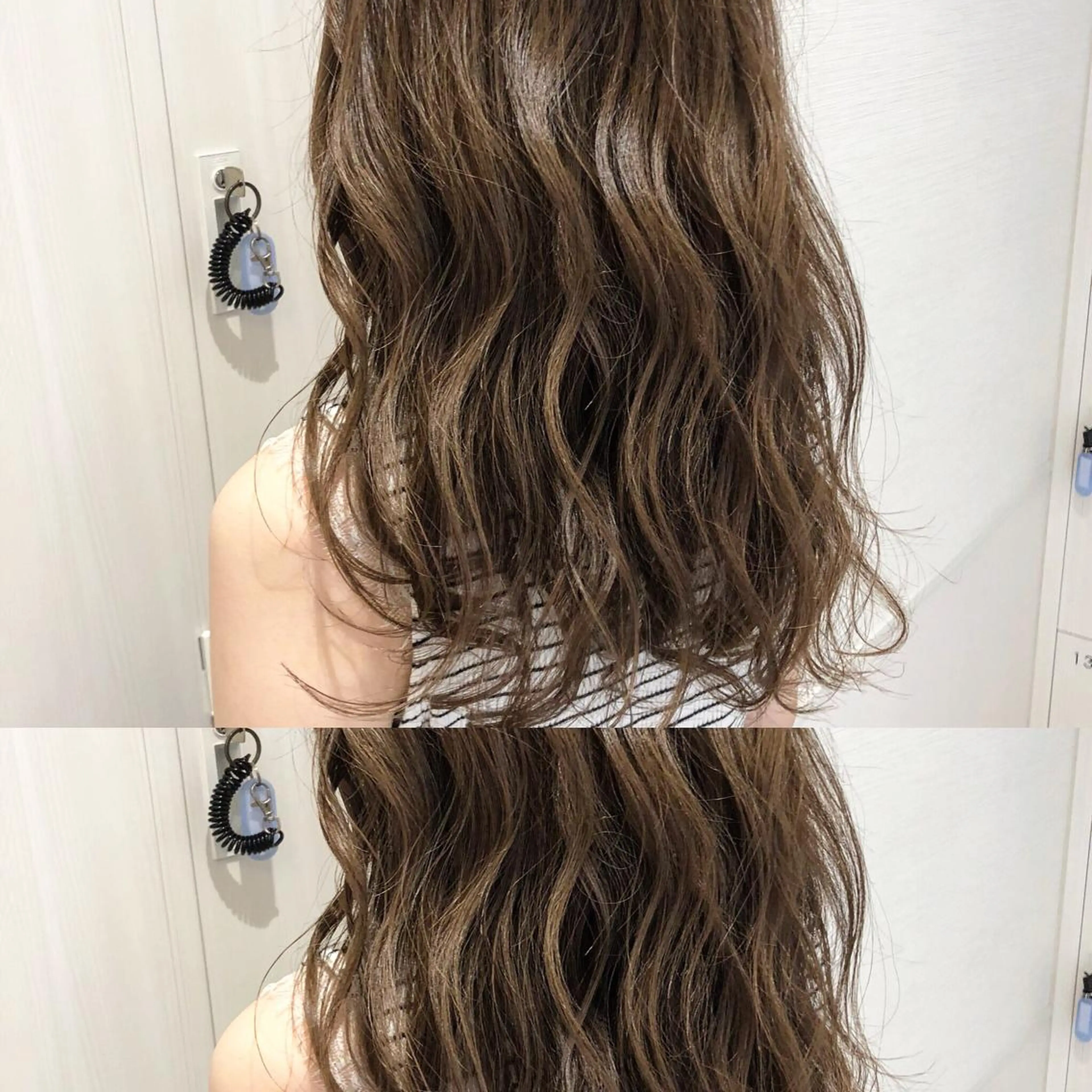 ロング カラー アディクシーカラー アッシュ バレイヤージュ 透明感カラー グラデーションカラー 三鷹で1番ショート ボブをカットする新谷のヘアスタイル