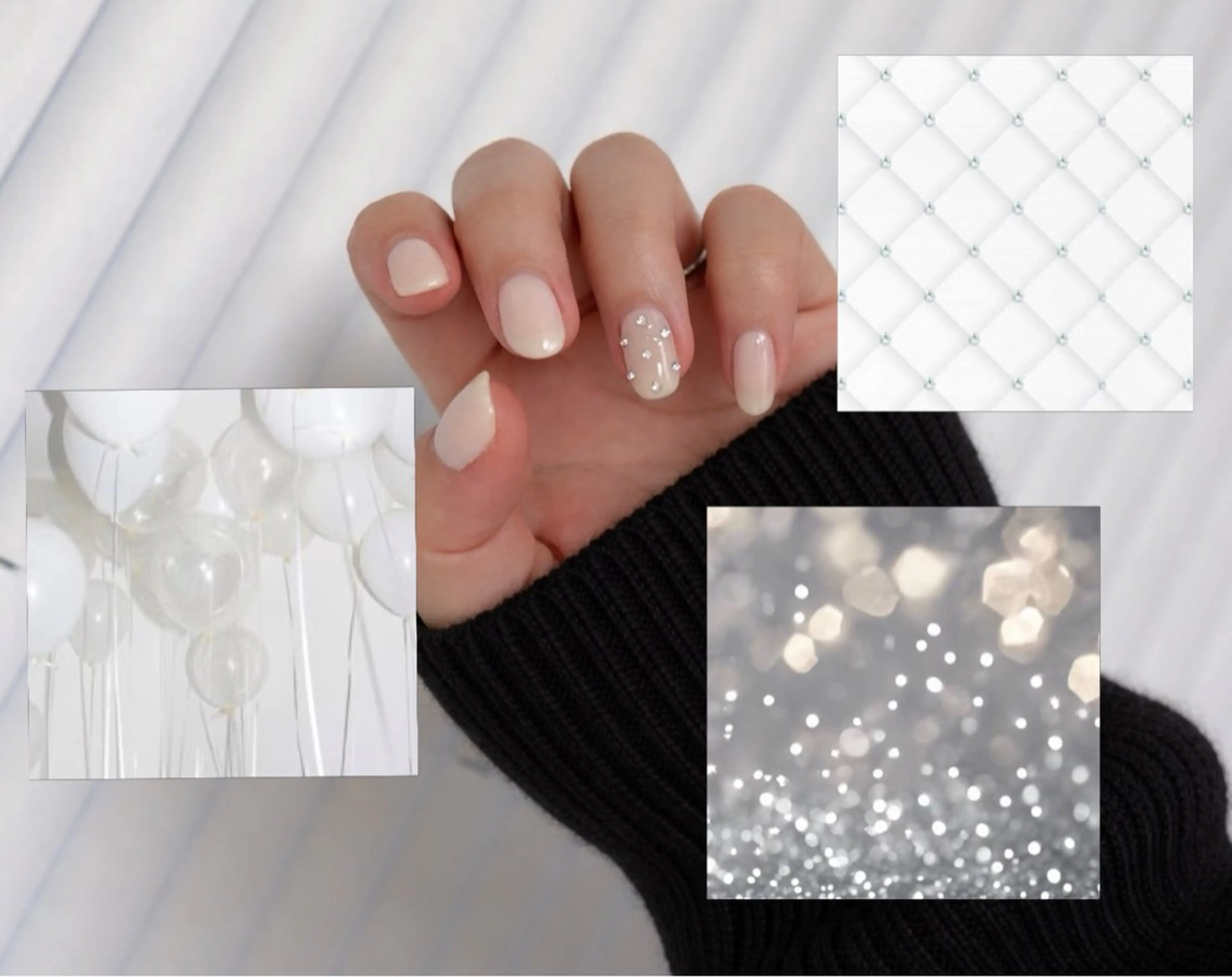 ネイル ストーンネイル ホワイト ハンドネイル 🤫噂のネイリスト Miyuuのネイルデザイン