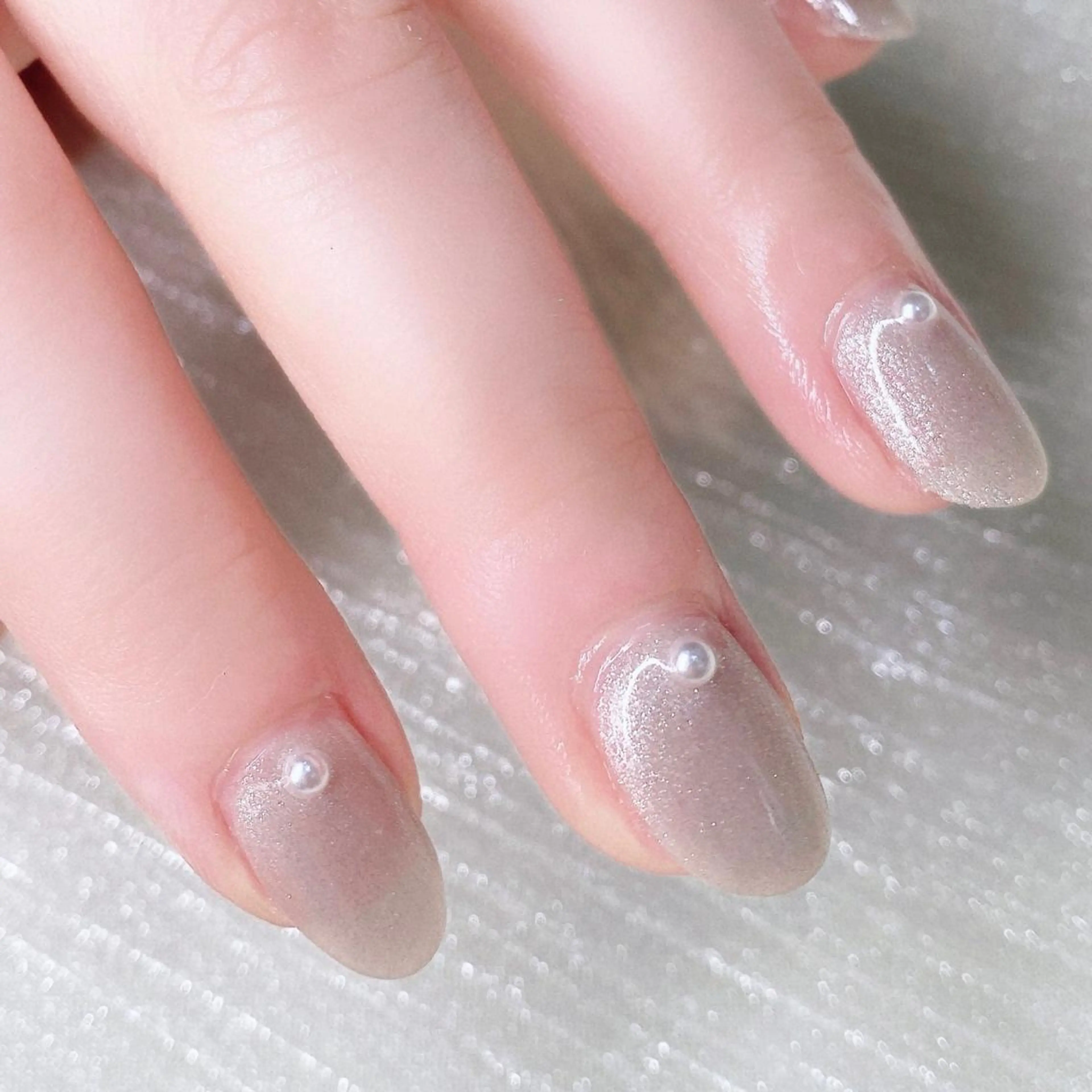 ネイル 長さ出し ストーンネイル ハンドネイル Nailist suzuのネイルデザイン
