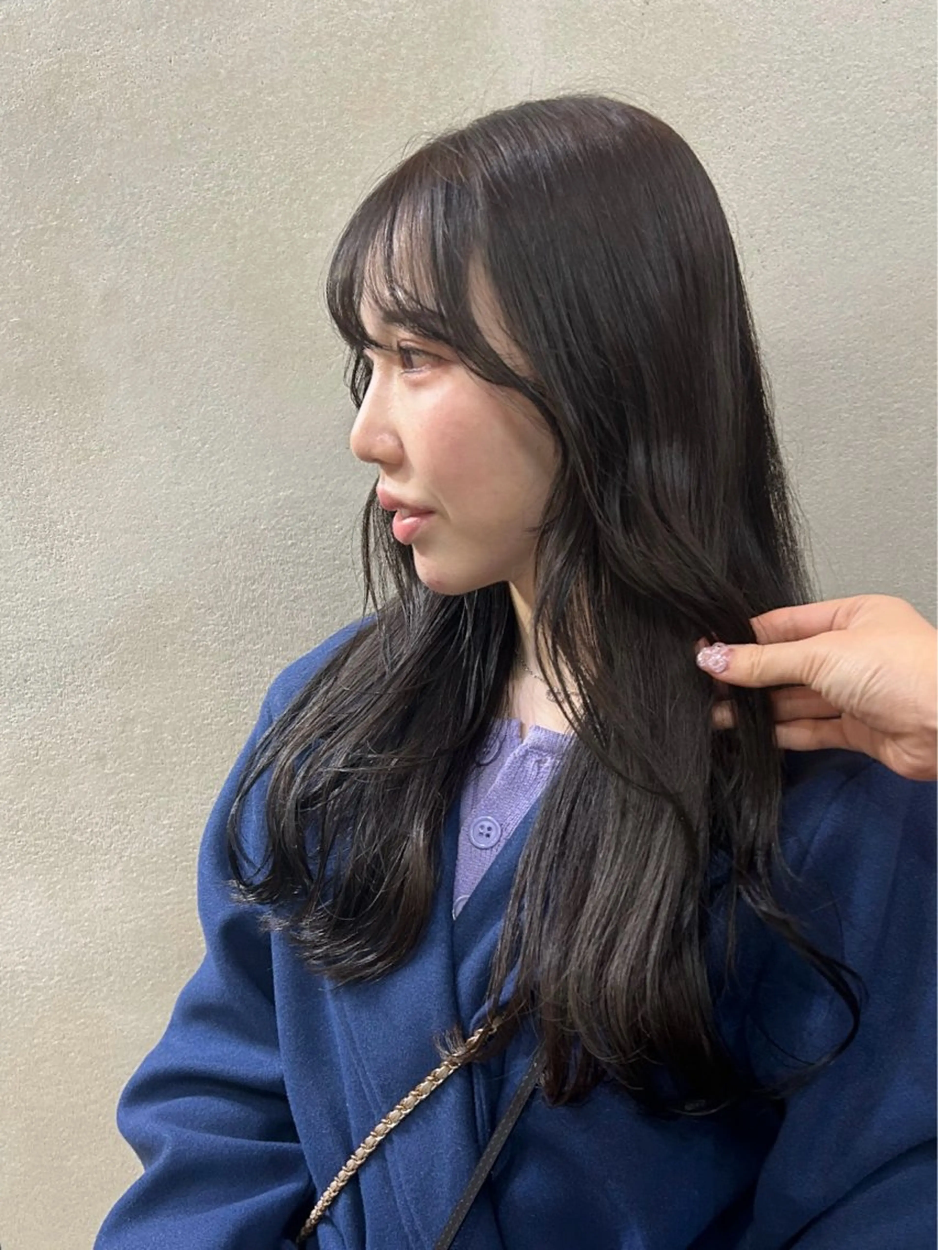 セミロング カラー 韓国風ヘア レイヤーカット 透明感カラー/西梅田 / nagisa🦋のヘアスタイル