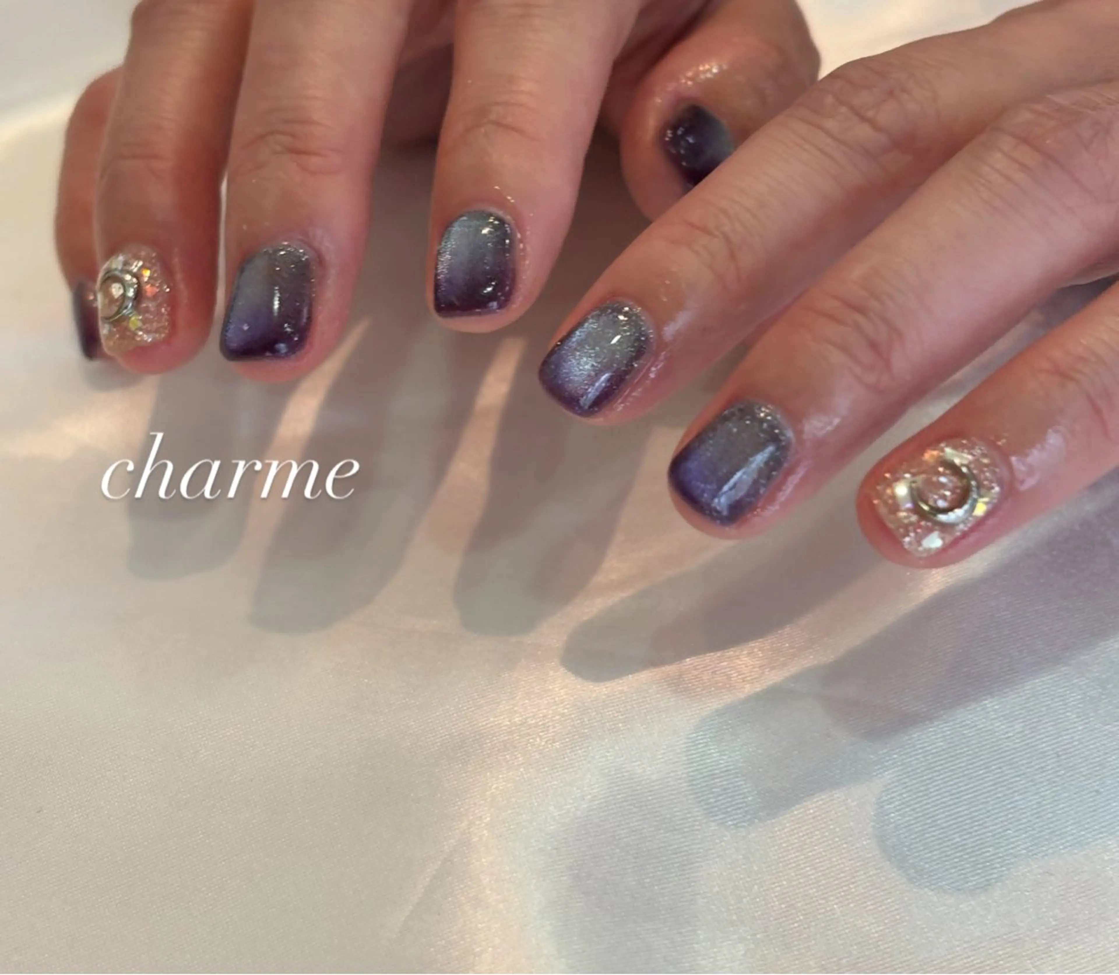 ネイル マグネットネイル ハンドネイル charme nailのネイルデザイン