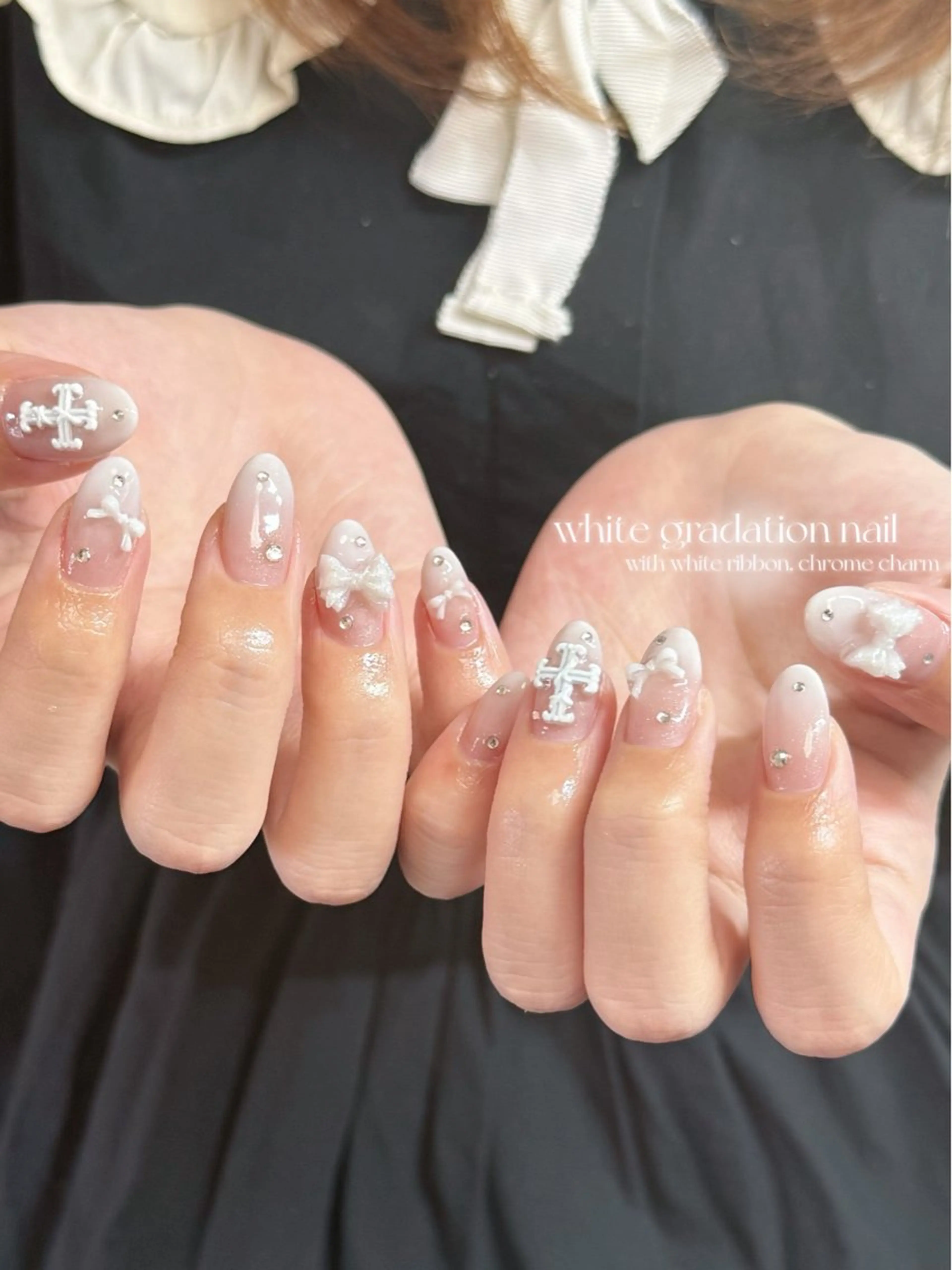ネイル ホワイト nail salon rhuneのネイルデザイン