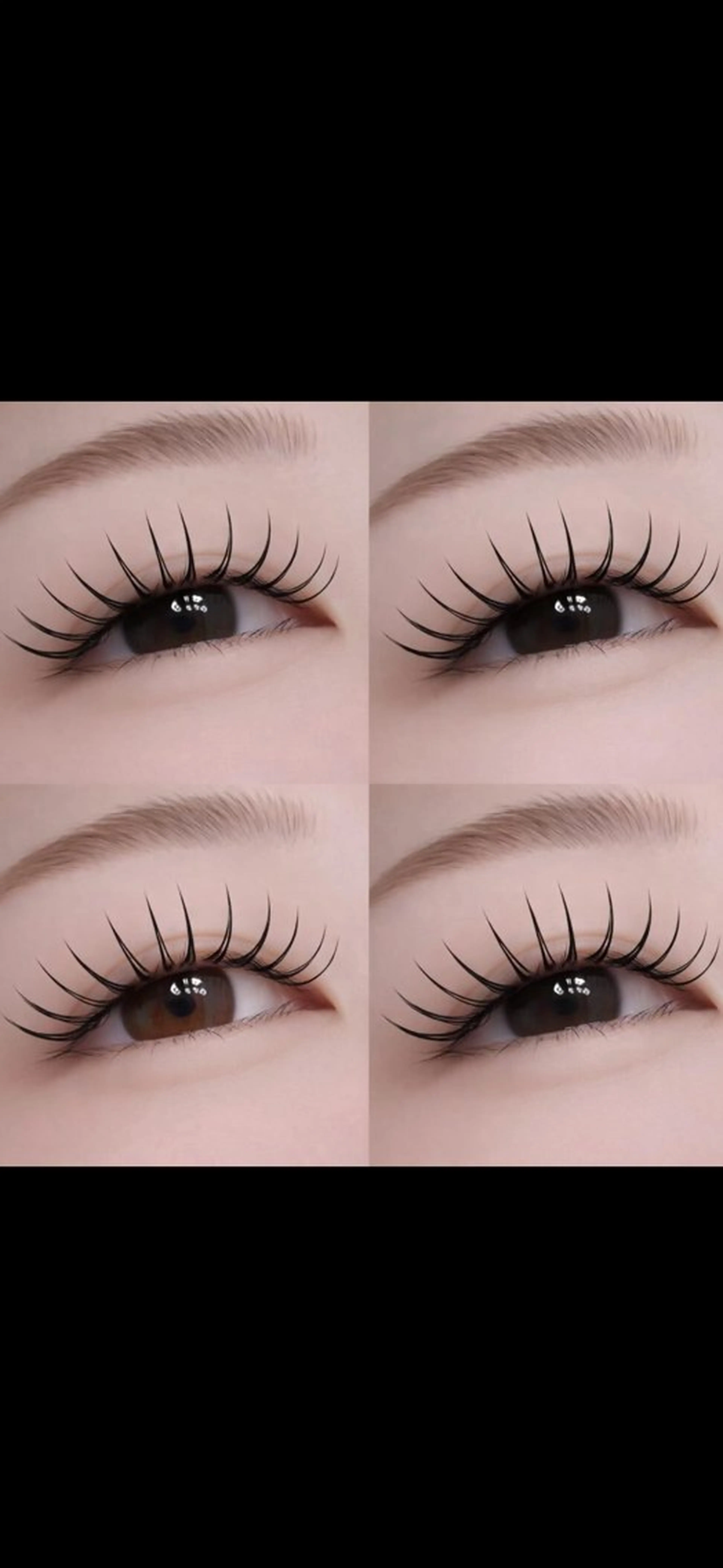 マツエクフラットラッシュ120本LED無料コティング付きの写真