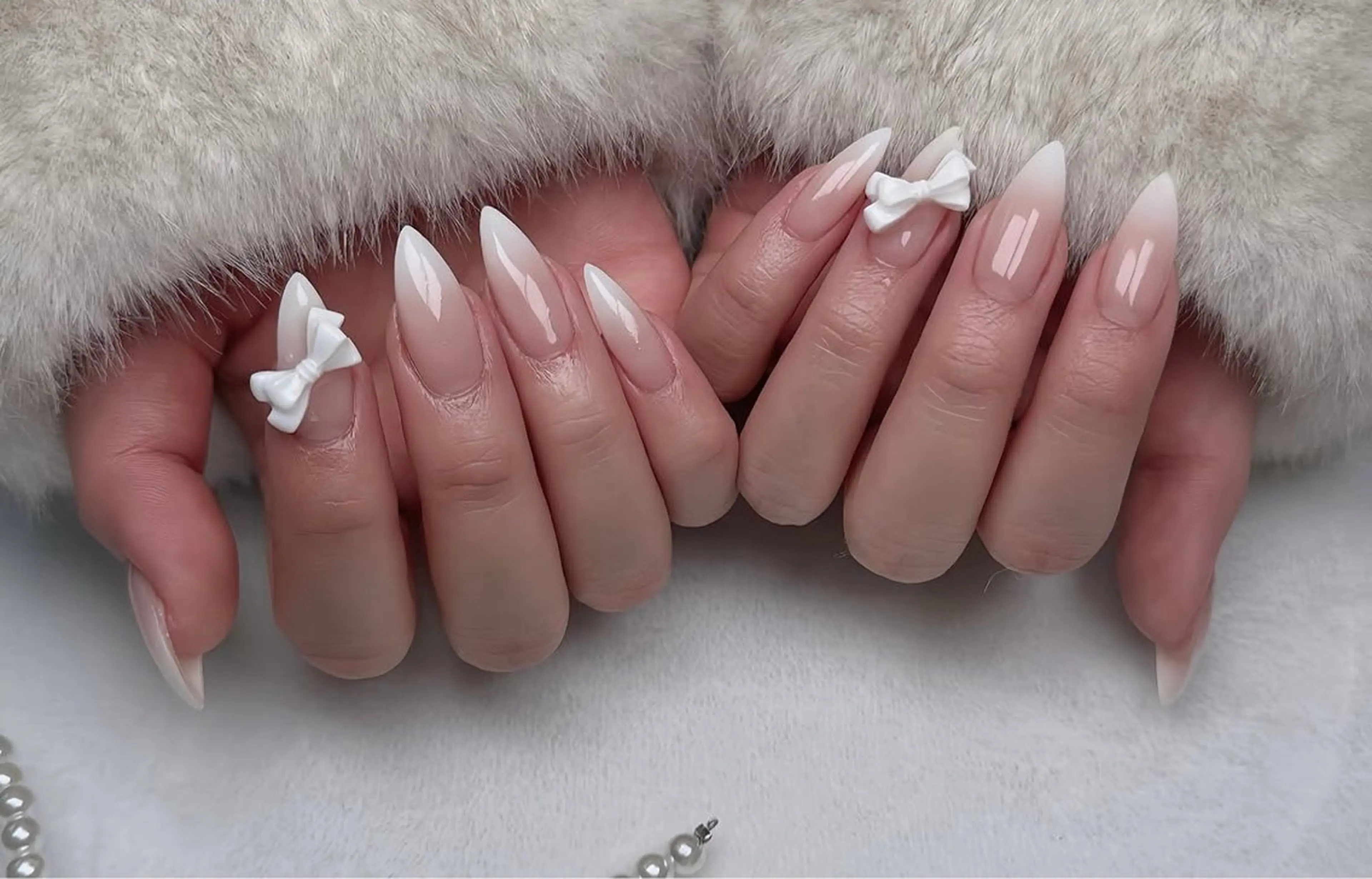 ネイル ハンドネイル 🎀PG🩵 ネイルサロンのネイルデザイン