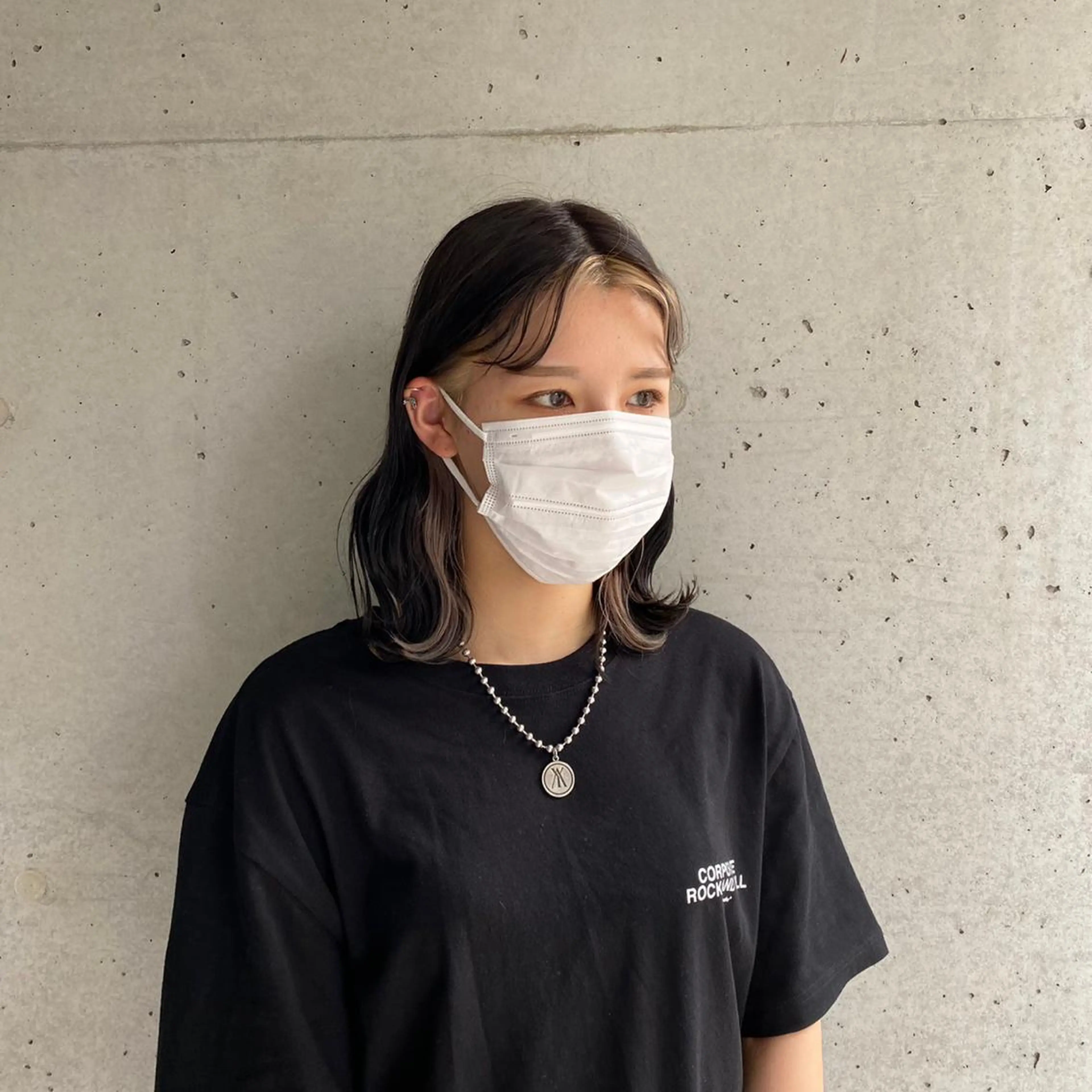 ミディアム ミストバング geep Ryoyaのヘアスタイル