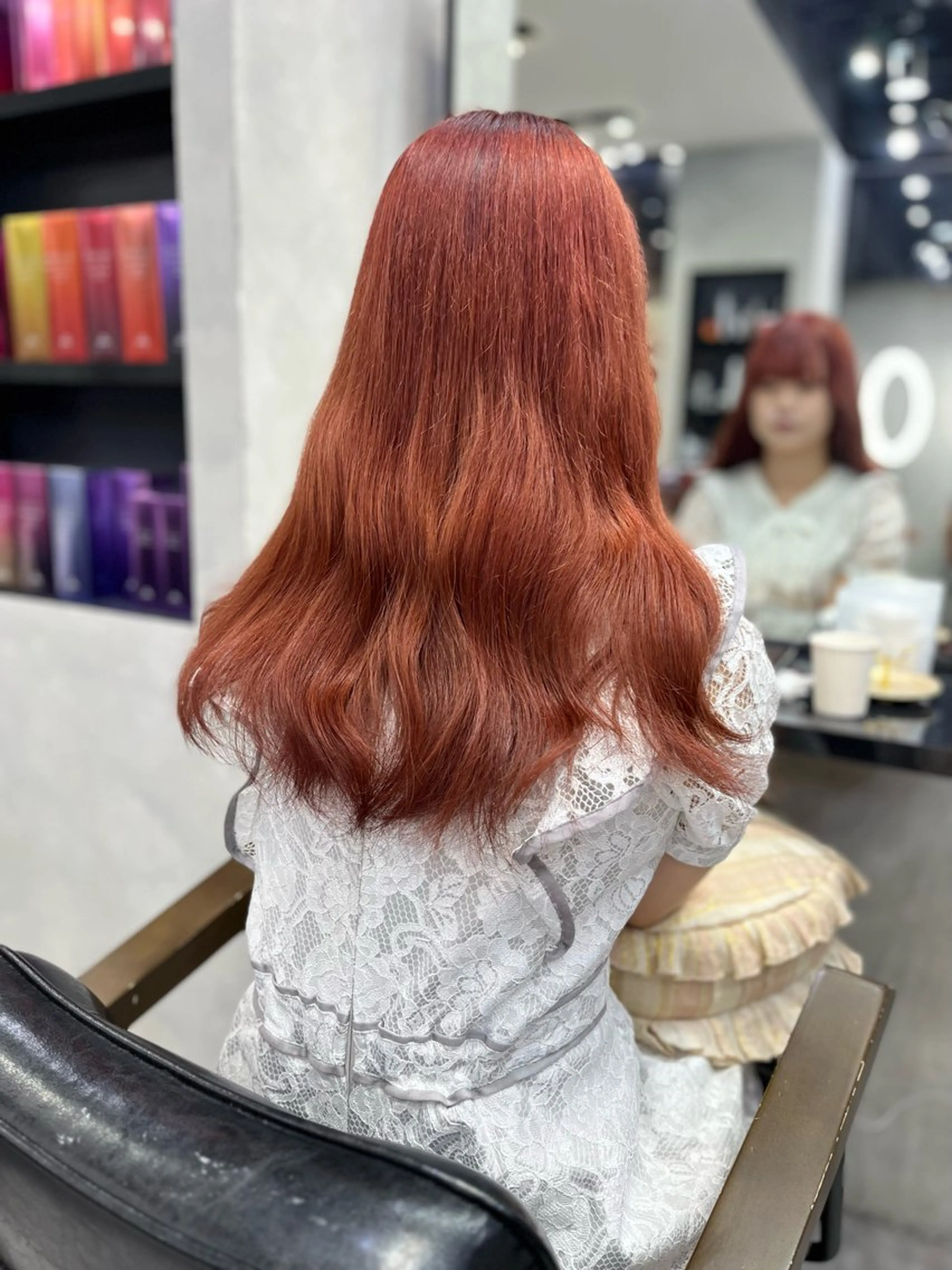 セミロング 濱川響太レディース カットモデルのヘアスタイル