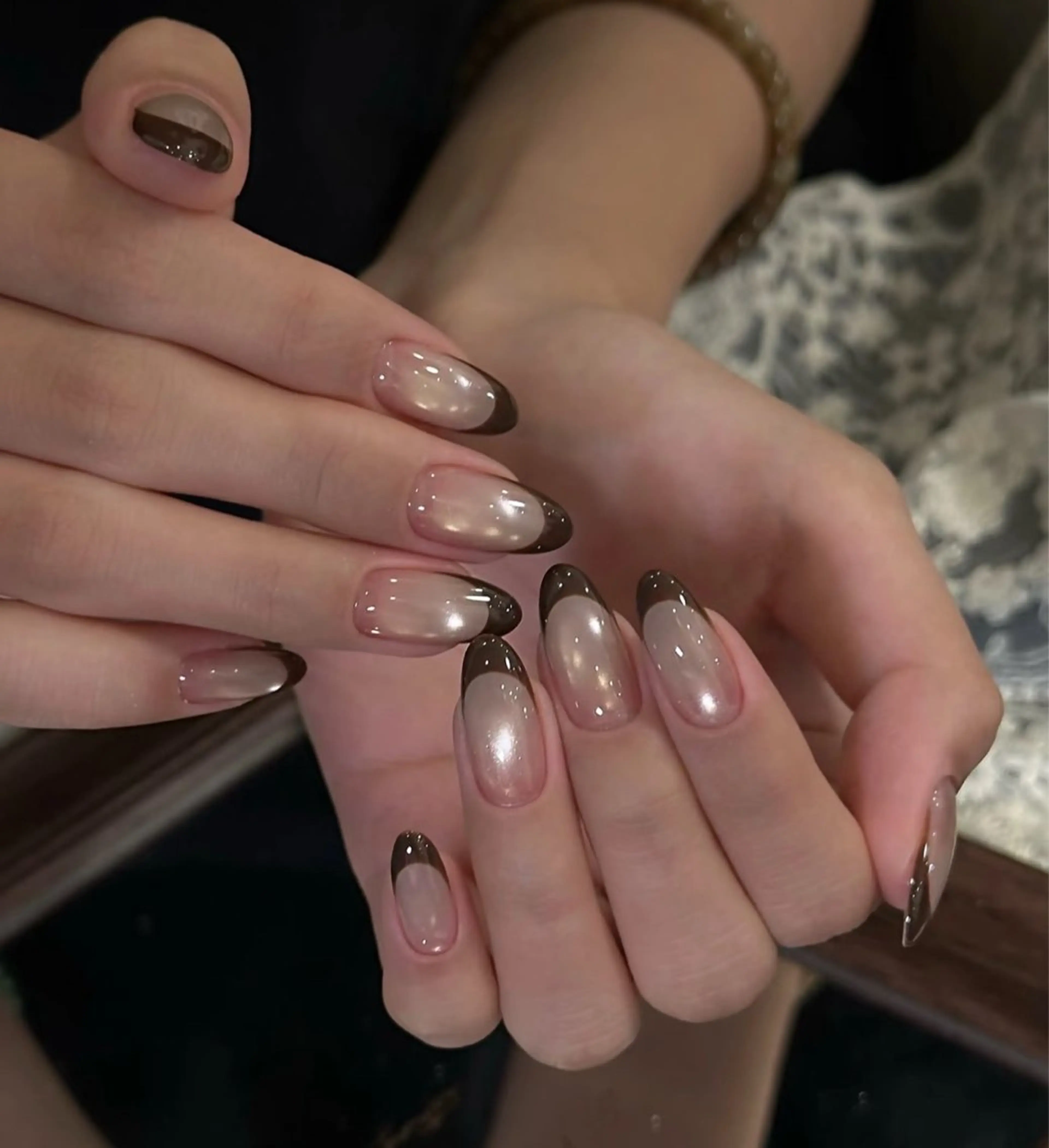ネイル アートネイル オーロラネイル チークネイル 長さ出し フットネイル ハンドネイル Blossom nail_研修のネイルデザイン