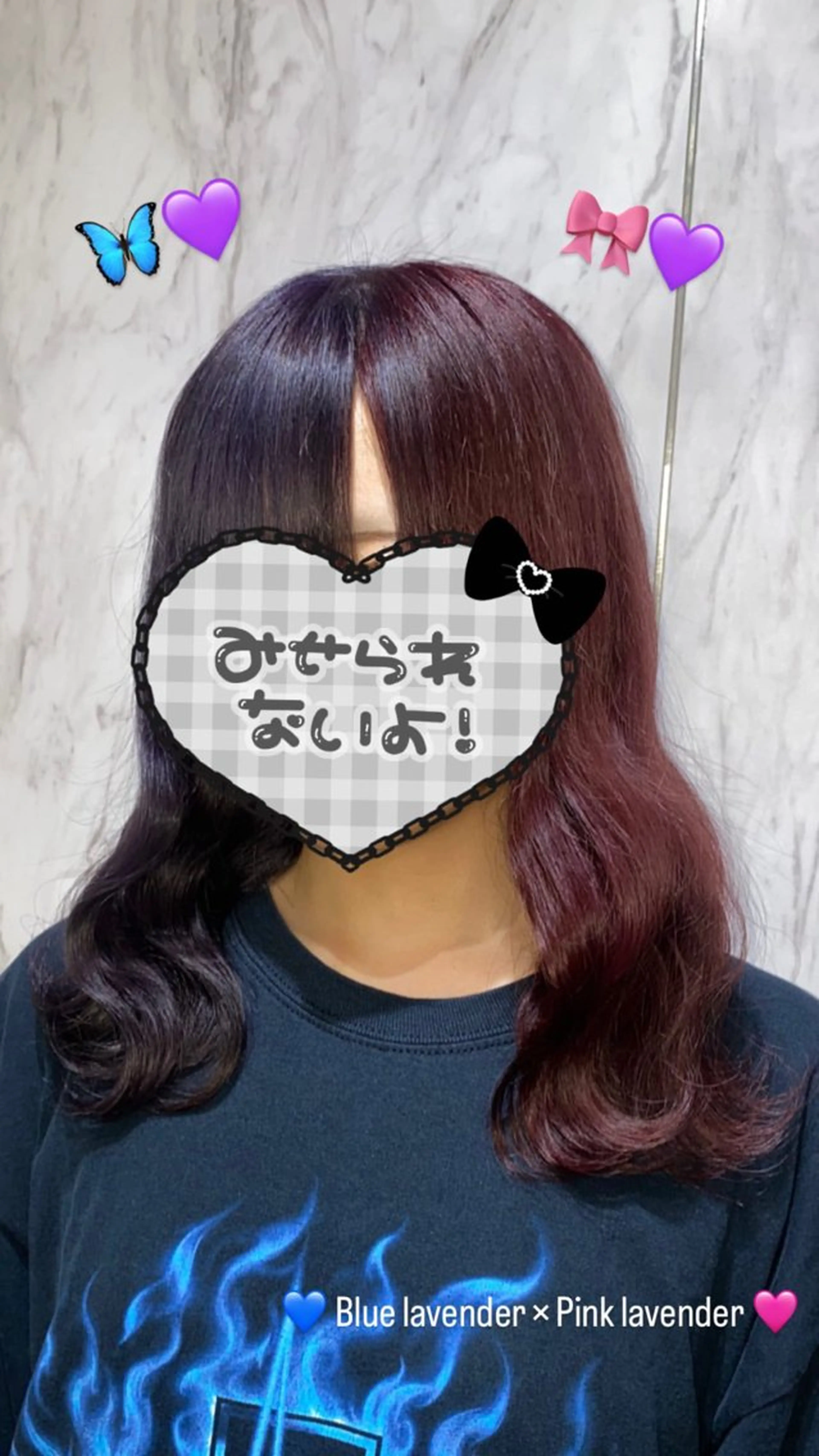 ミディアム カラー Lapis 莉穂のヘアスタイル