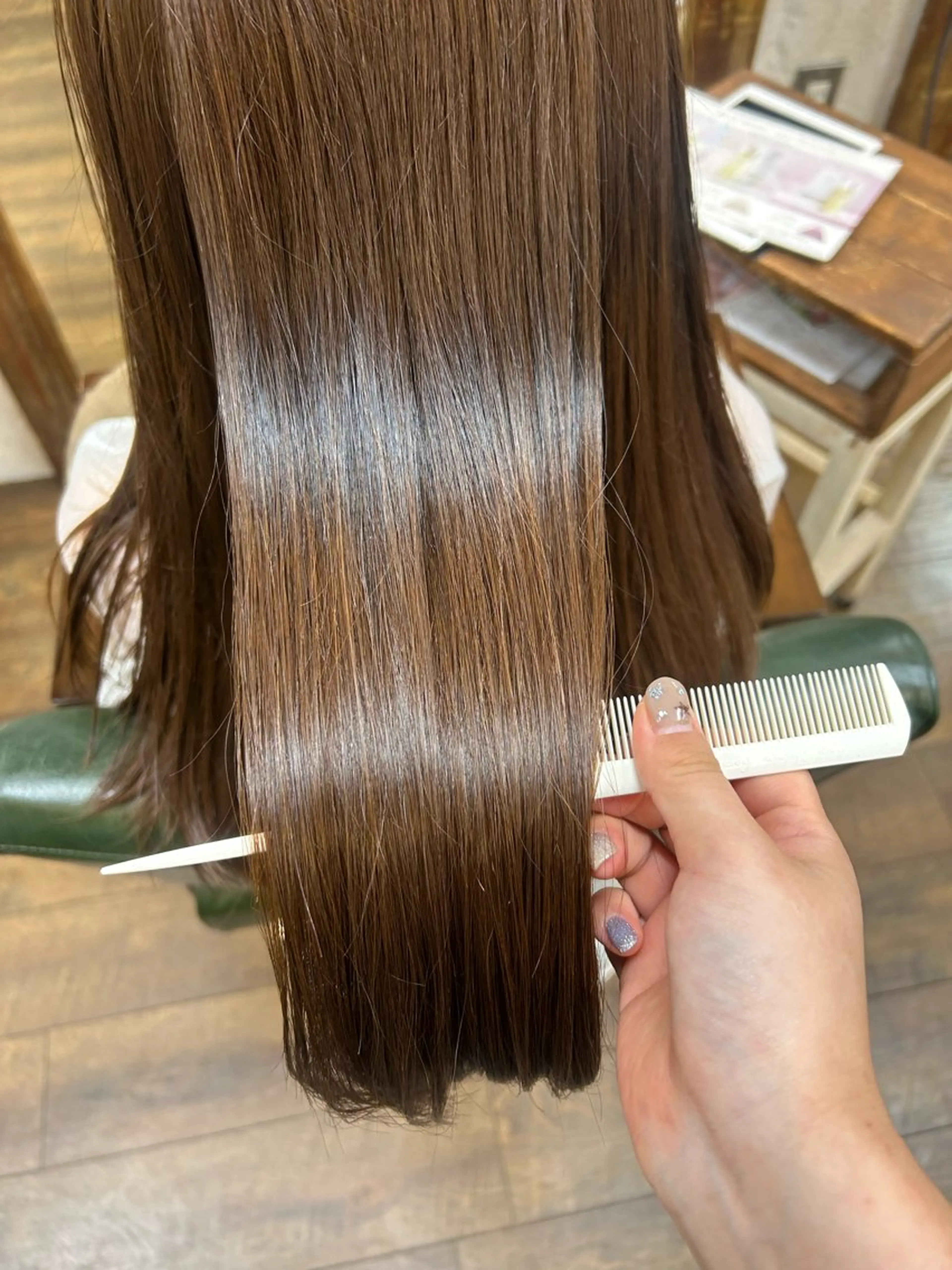 ロング カラー ベージュカラー ヘアカラー 徳永　髪質改善 縮毛矯正のヘアスタイル