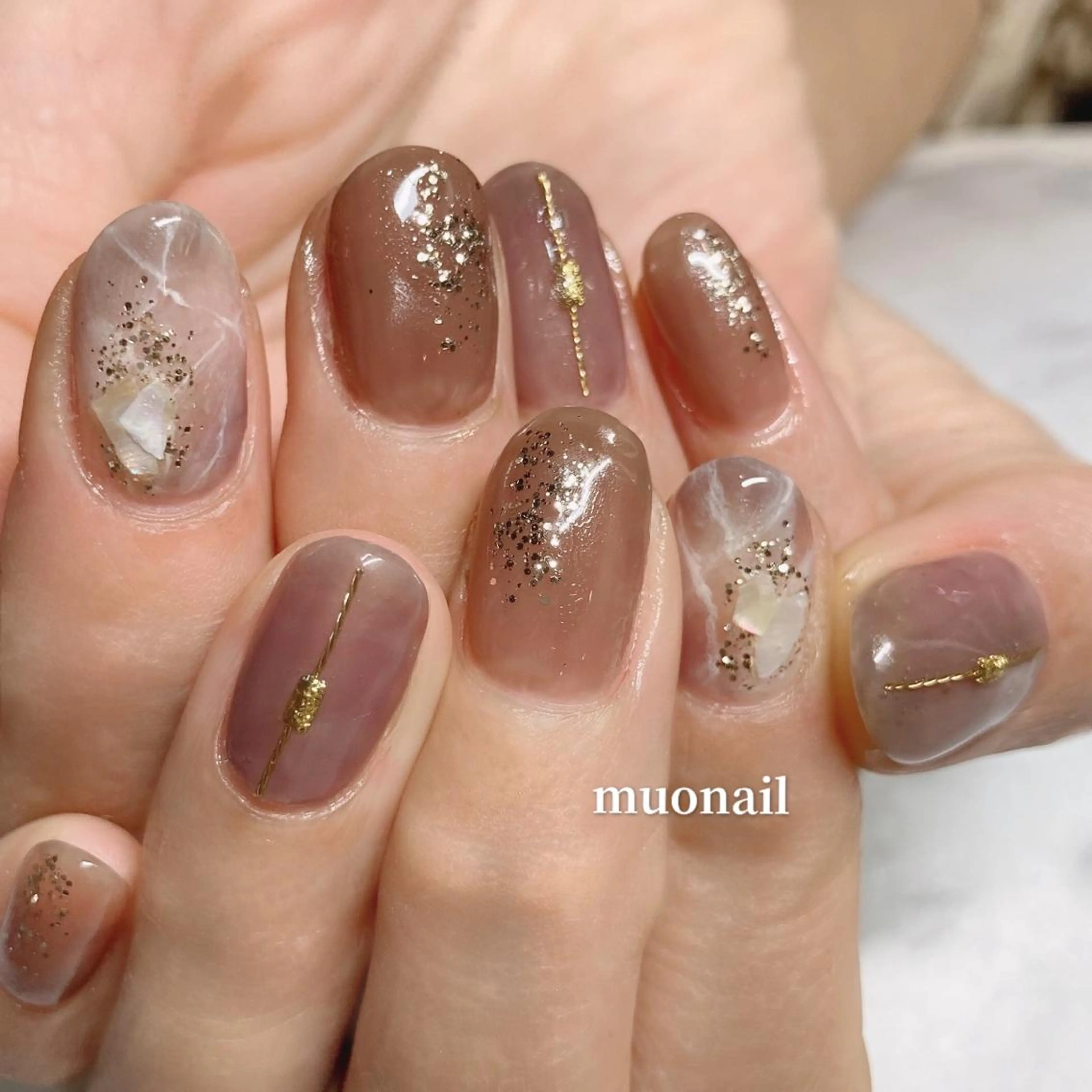 ネイル 大理石ネイル(マーブル) 中川 ほののネイルデザイン