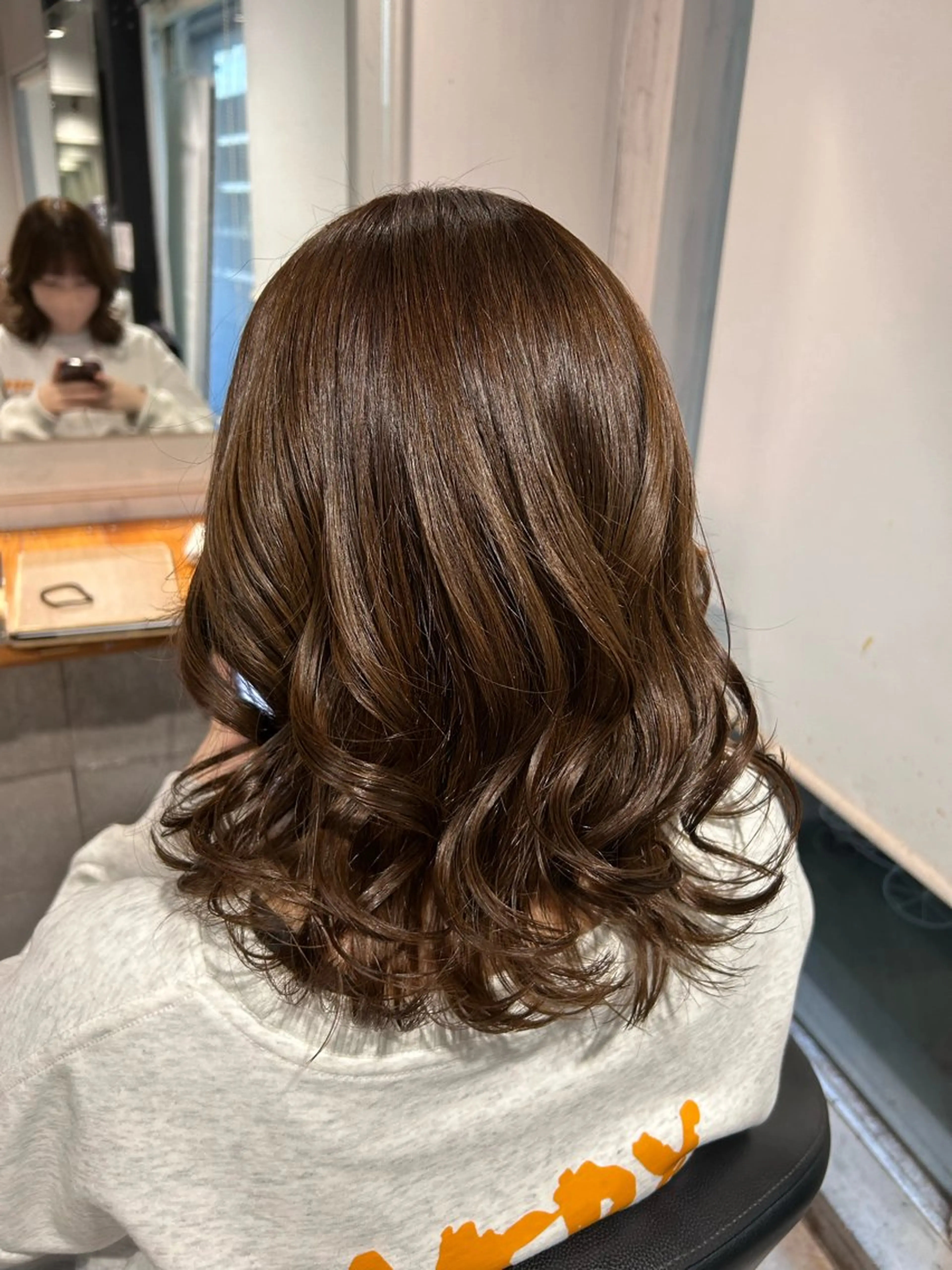 ミディアム ヘアカラー トリートメント ヘッドスパ レイヤーStyle 🪽菜々実のヘアスタイル