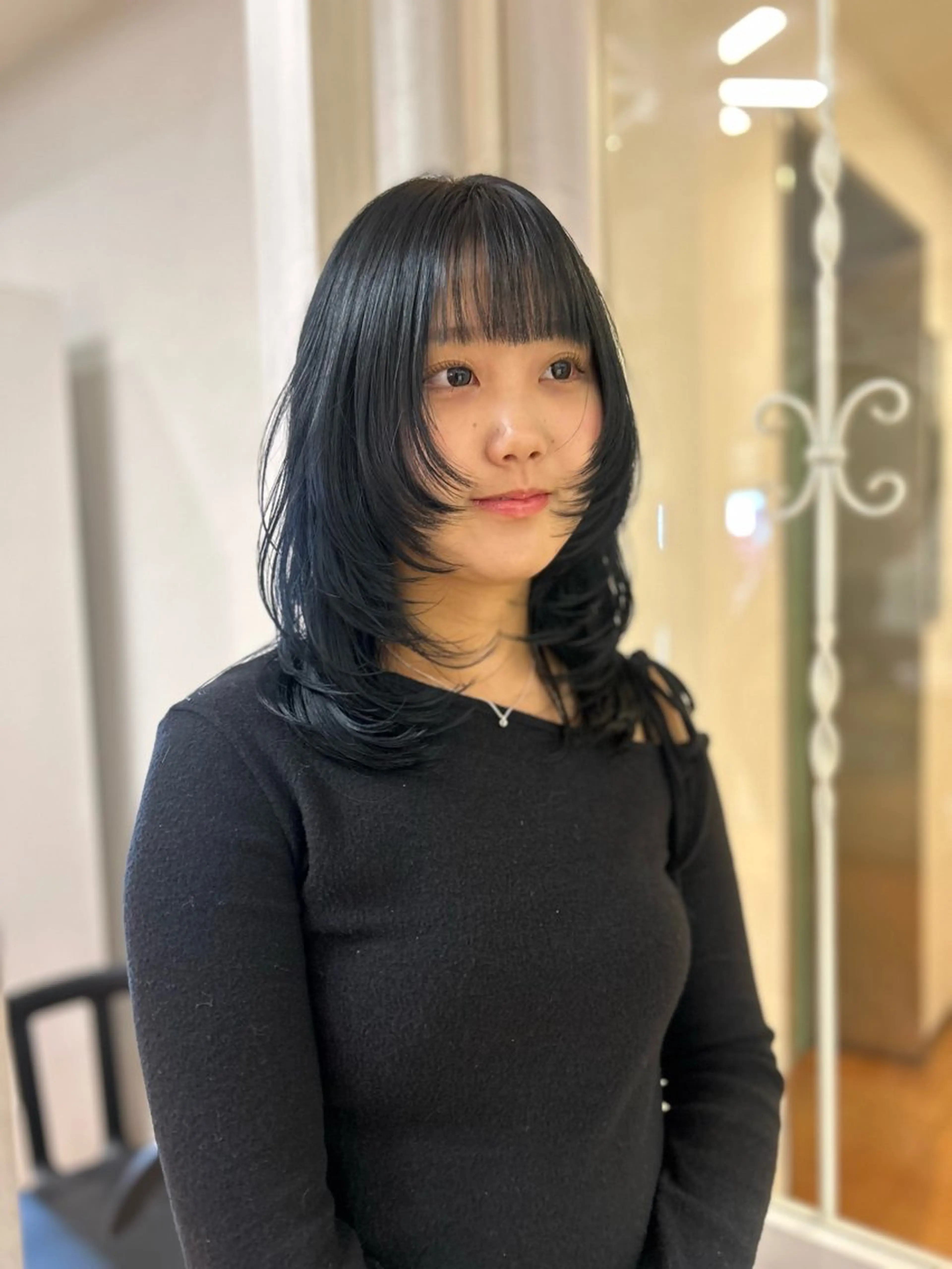 ミディアム カット ヘアカラー トリートメント CIEL 難波店所属・🎀透明感/レイヤ ー/Kotona🎀のヘアスタイル