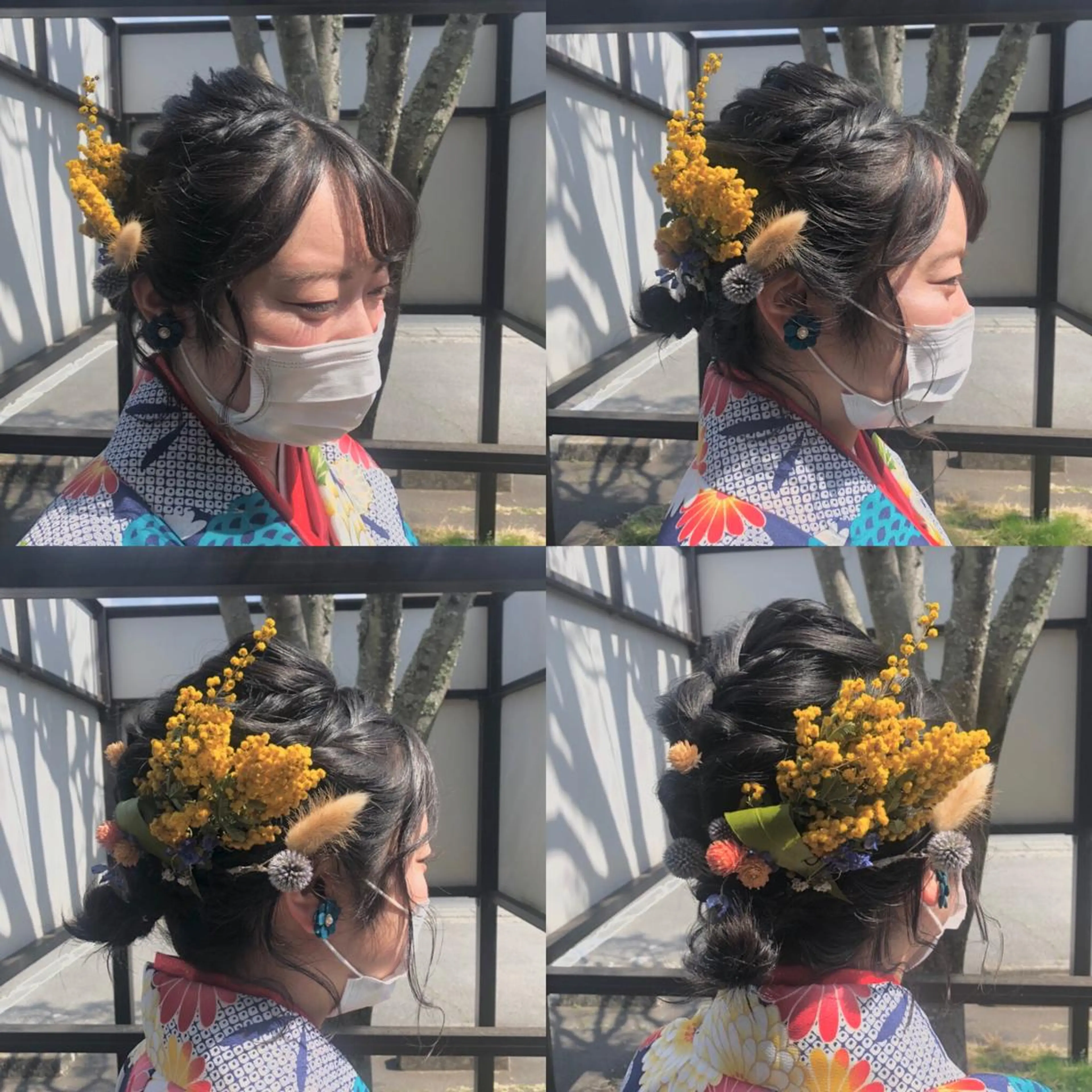ミディアム ヘアアレンジ おくれ毛 堀口 彩佳のヘアスタイル