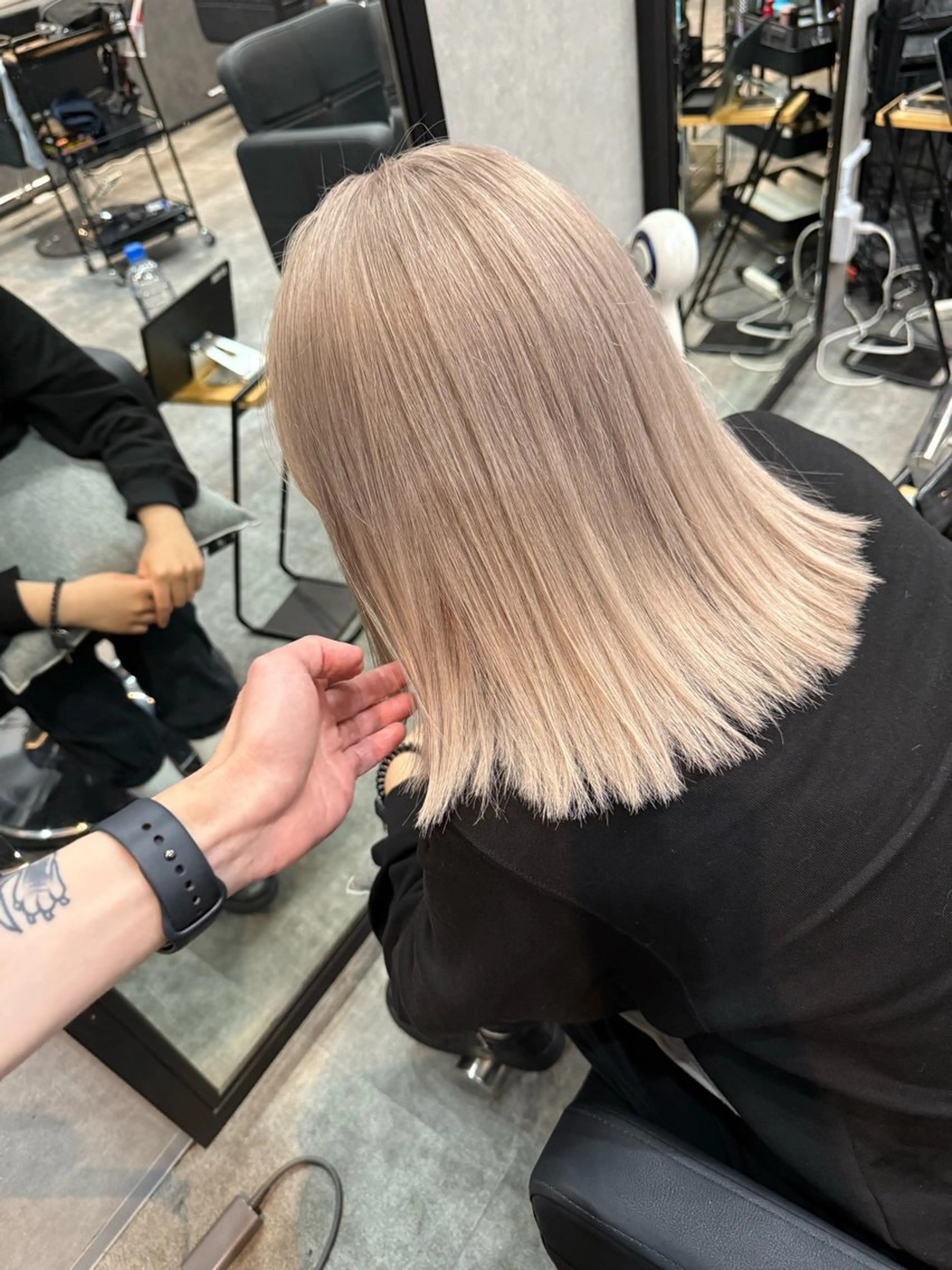 ミディアム カット ヘアカラー 田中 聖也のヘアスタイル