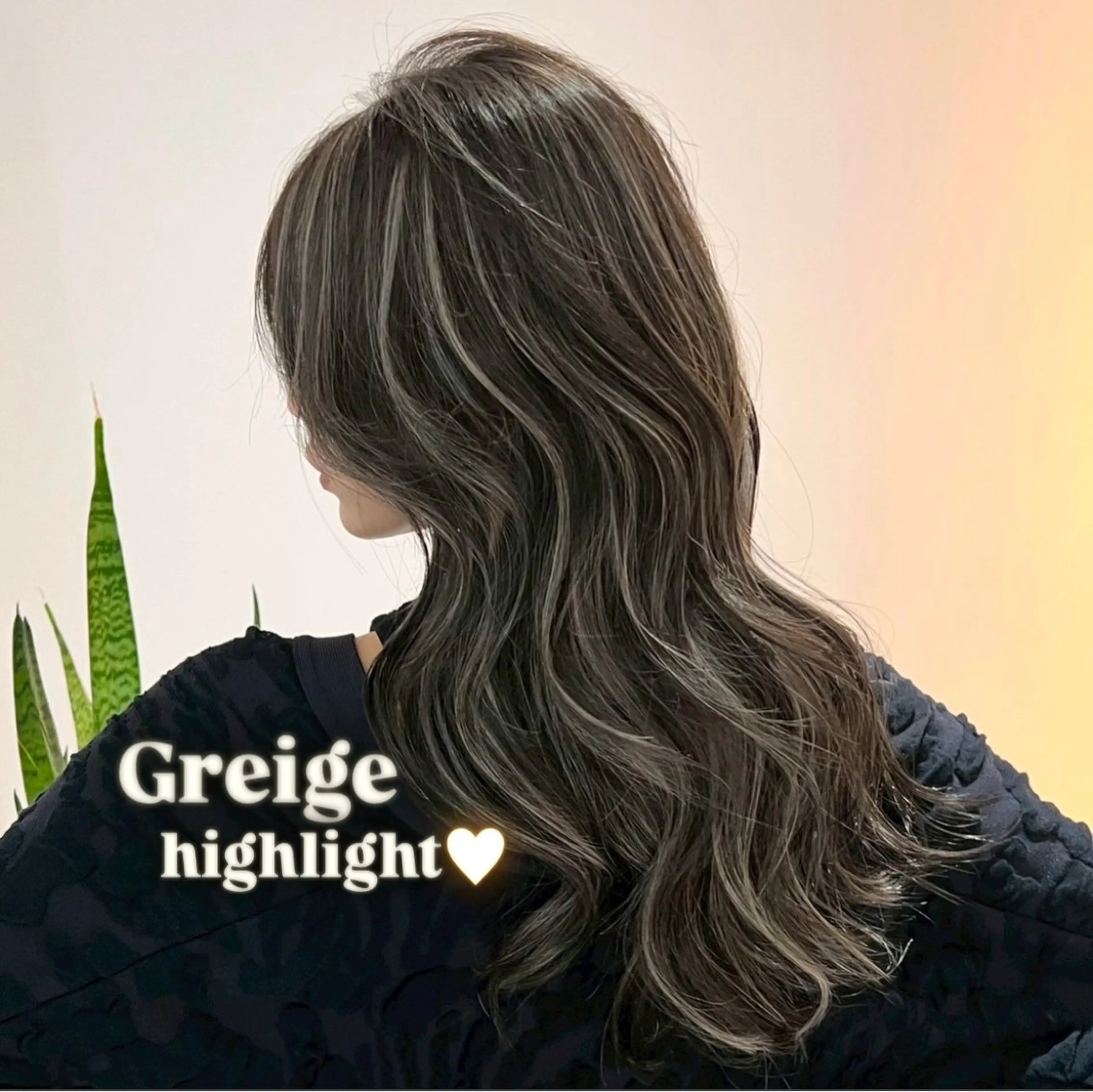 ロング ハイライト ヘアカラー yuuka 🖤韓国ヘア🖤のヘアスタイル