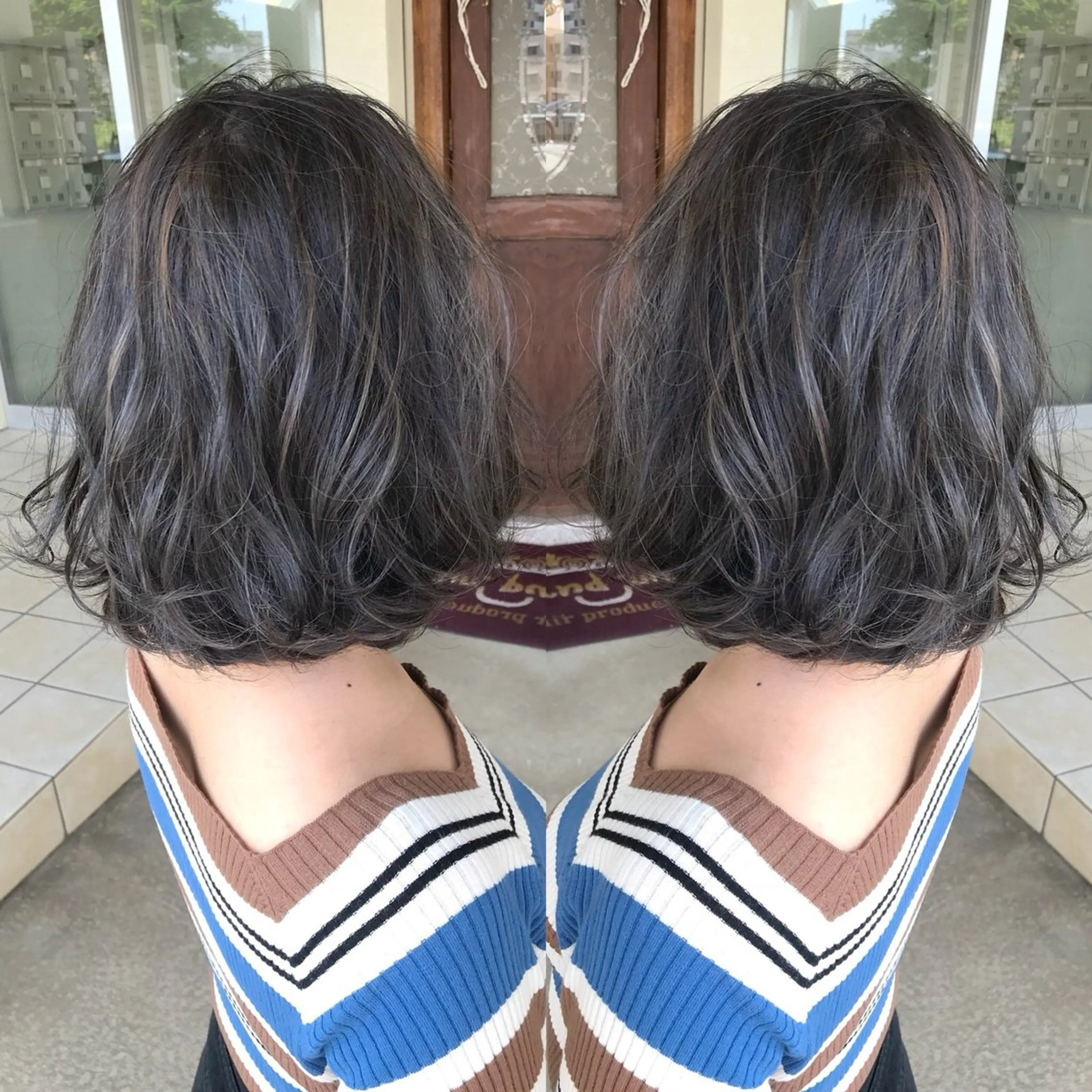 ミディアム カラー イルミナカラー カット ヘアカラー grand juteのヘアスタイル