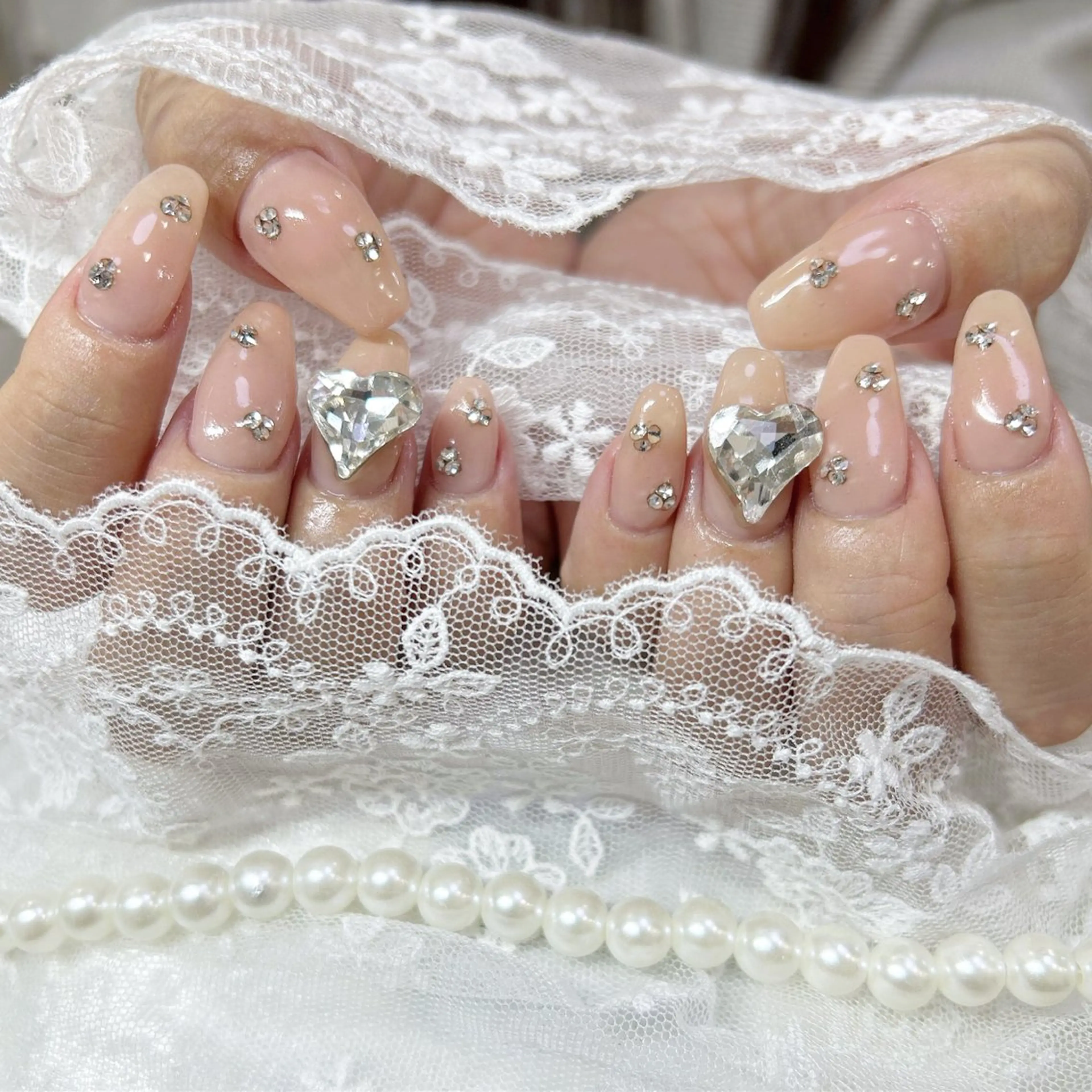 ネイル ハート ハンドネイル Minami 🍓のネイルデザイン