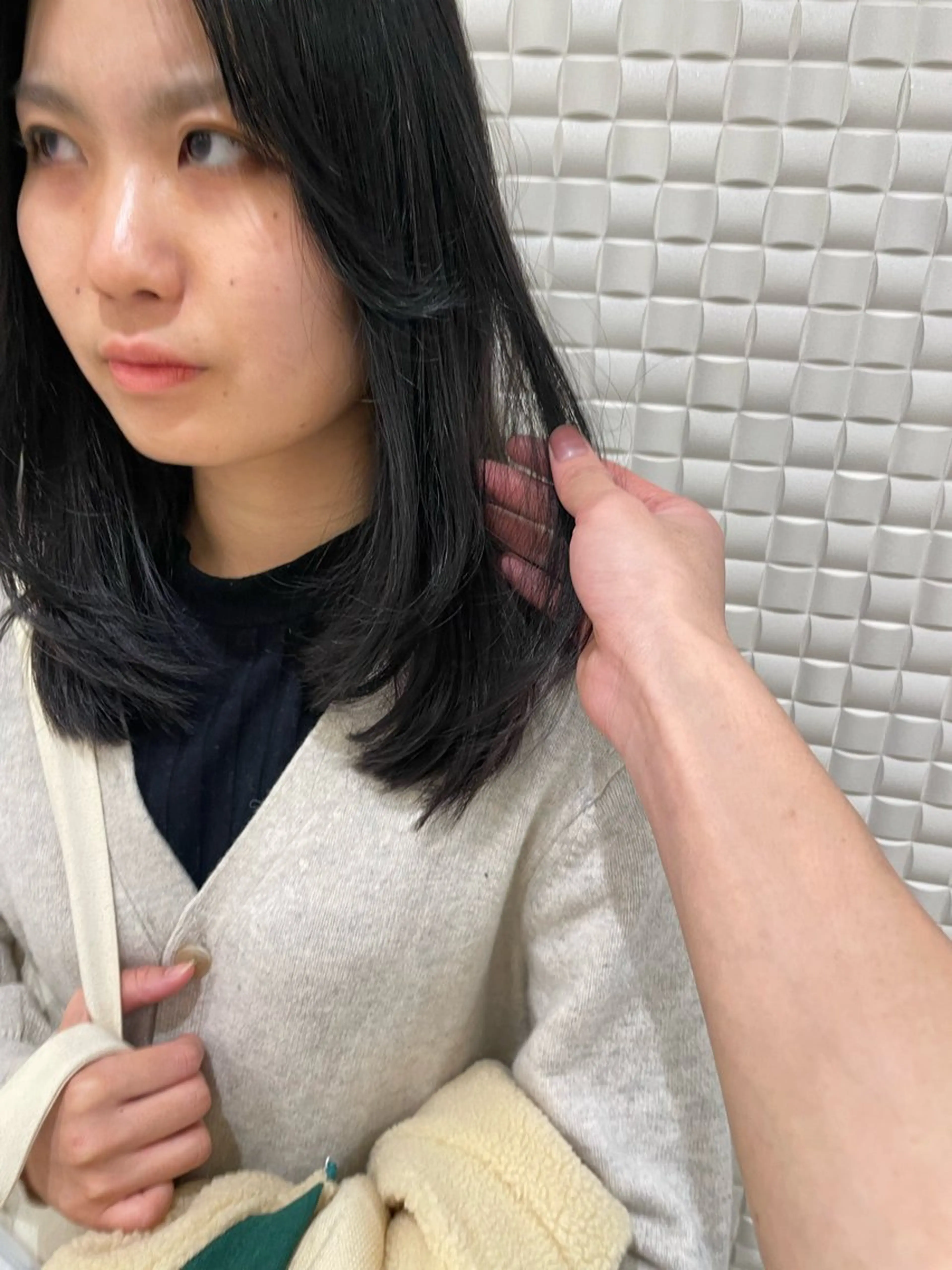 セミロング カラー レイヤーカット カット ren ボブロブ/ミディアムのヘアスタイル